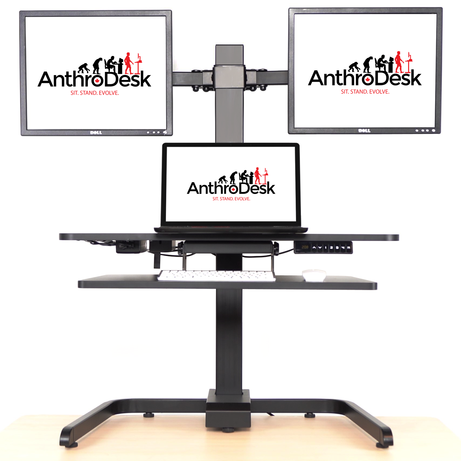 Prolongateur/convertisseur de bureau debout électrique ErgoConvert d'AnthroDesk
