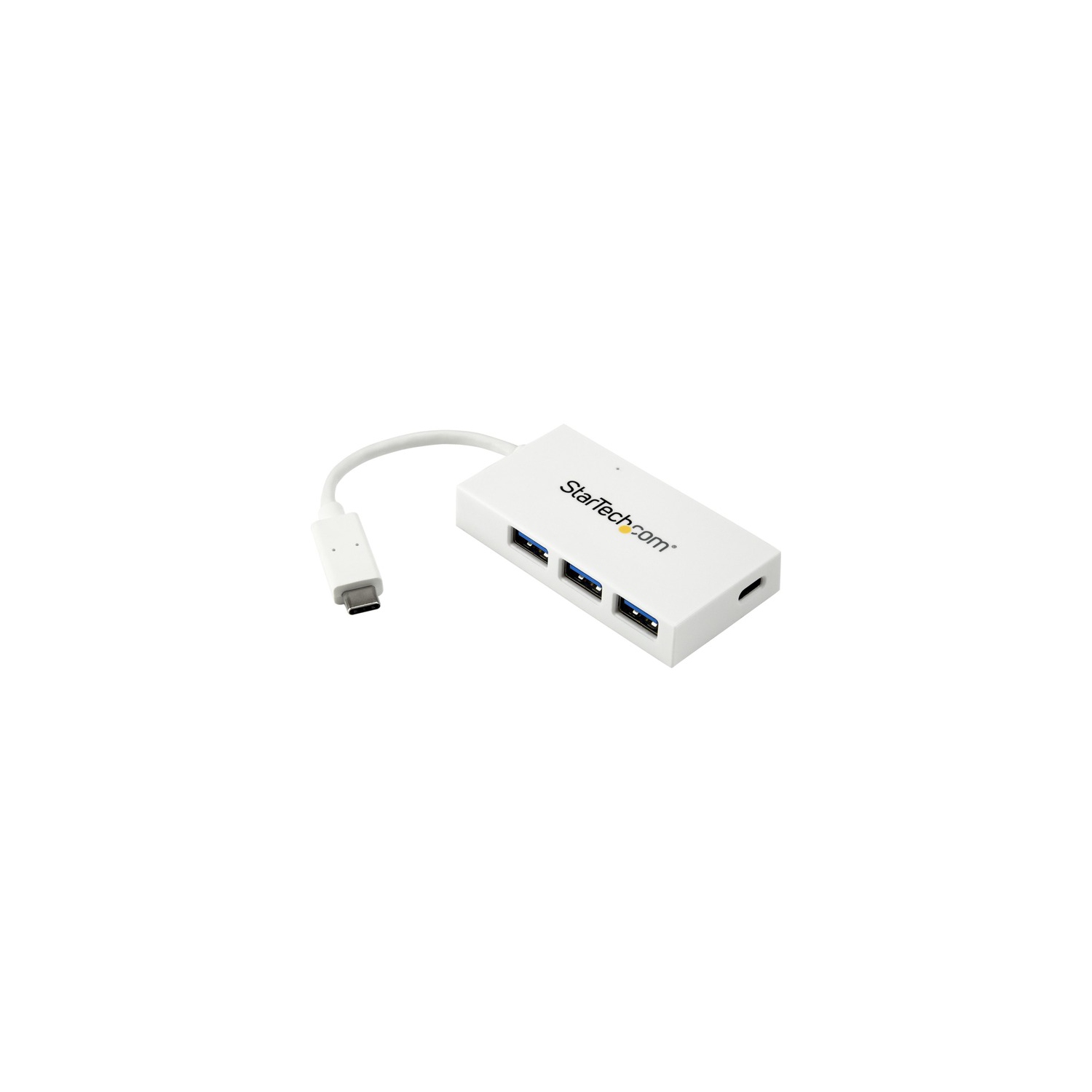 Concentrateur USB-C à StarTech.com 4 ports - USB-C à 1 ports USB-C et 3 ports USB-A - Concentrateur USB 3,0 - Blanc
