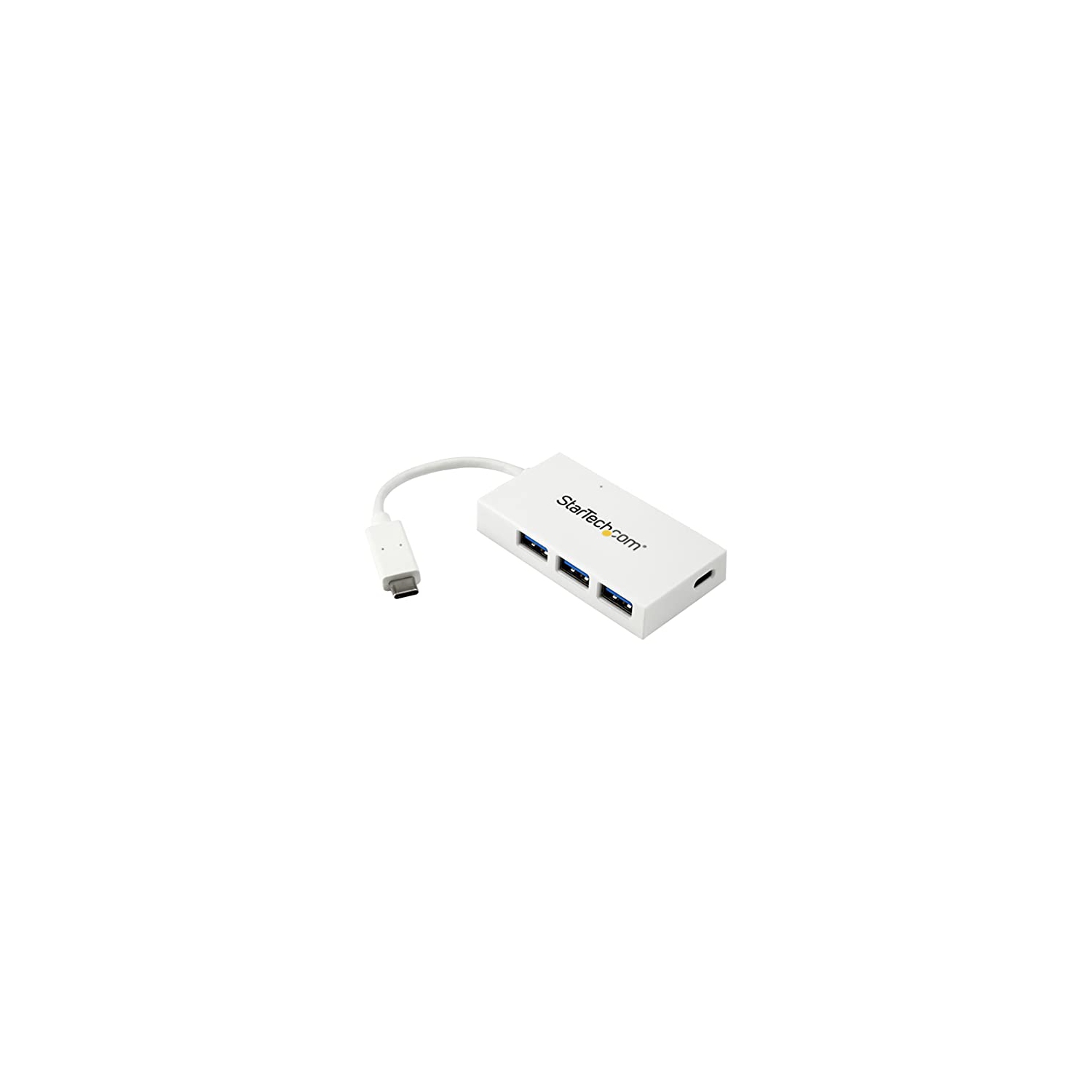 Concentrateur USB-C à StarTech.com 4 ports - USB-C à 1 ports USB-C et 3 ports USB-A - Concentrateur USB 3,0 - Blanc
