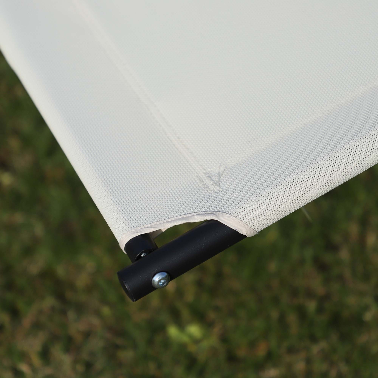 Chaise longue pour l'extérieur avec chaise longue et chaise longue Outsunny chaise longue avec coussin blanc crème