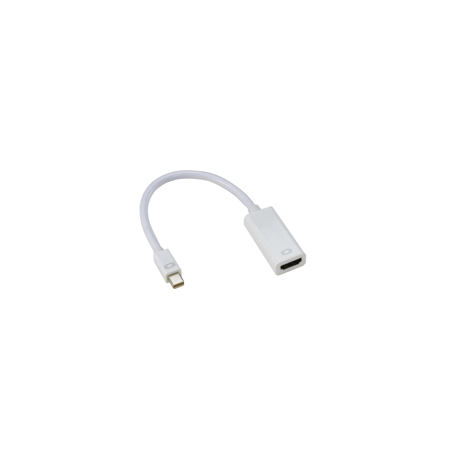 Esource Parts Mini DisplayPort to HDMI Adapter – White