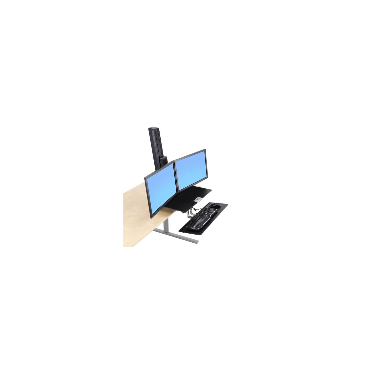 Ergotron WorkFit-S Dual Monitor with Worksurface+