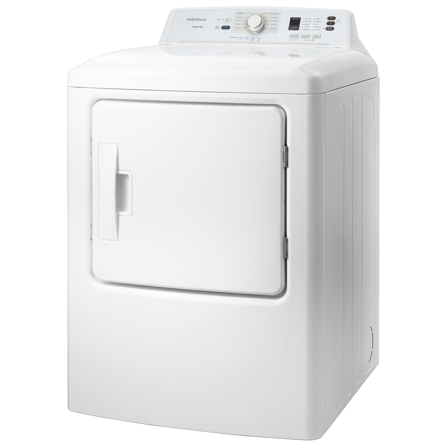 Insignia 6.7 Cu. Ft. Electric Dryer w/ Sensor Dry & Cycle Memory - White - Only at Best Buy