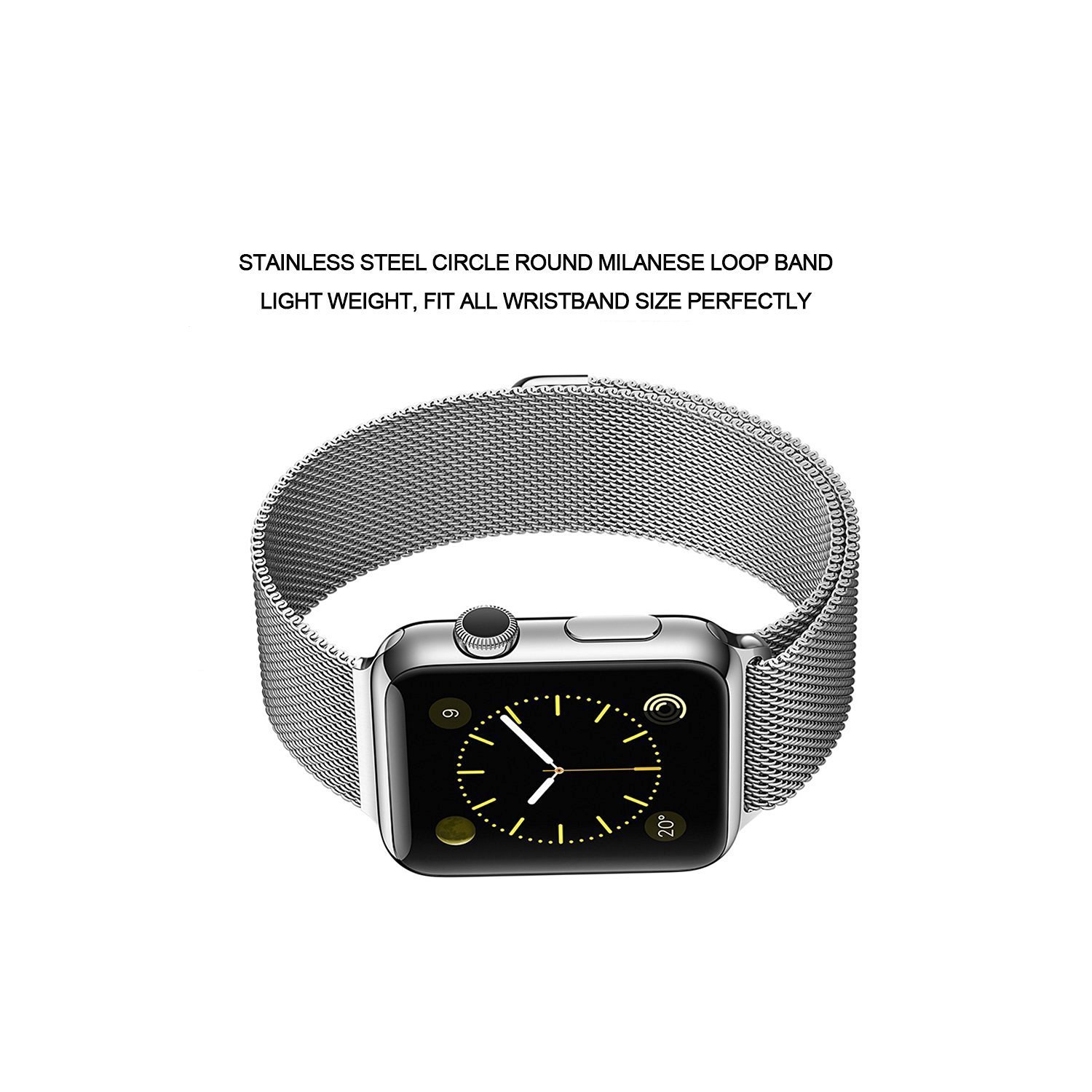 Mesh Loop for Apple Watch Band Stainless Steel Magnetic Strap for iWatch Ultra 2, 3 SE3 Series 11 10 9 8 7 6 5 4 3 2 1, Women Men 42mm 44mm 45mm 46mm