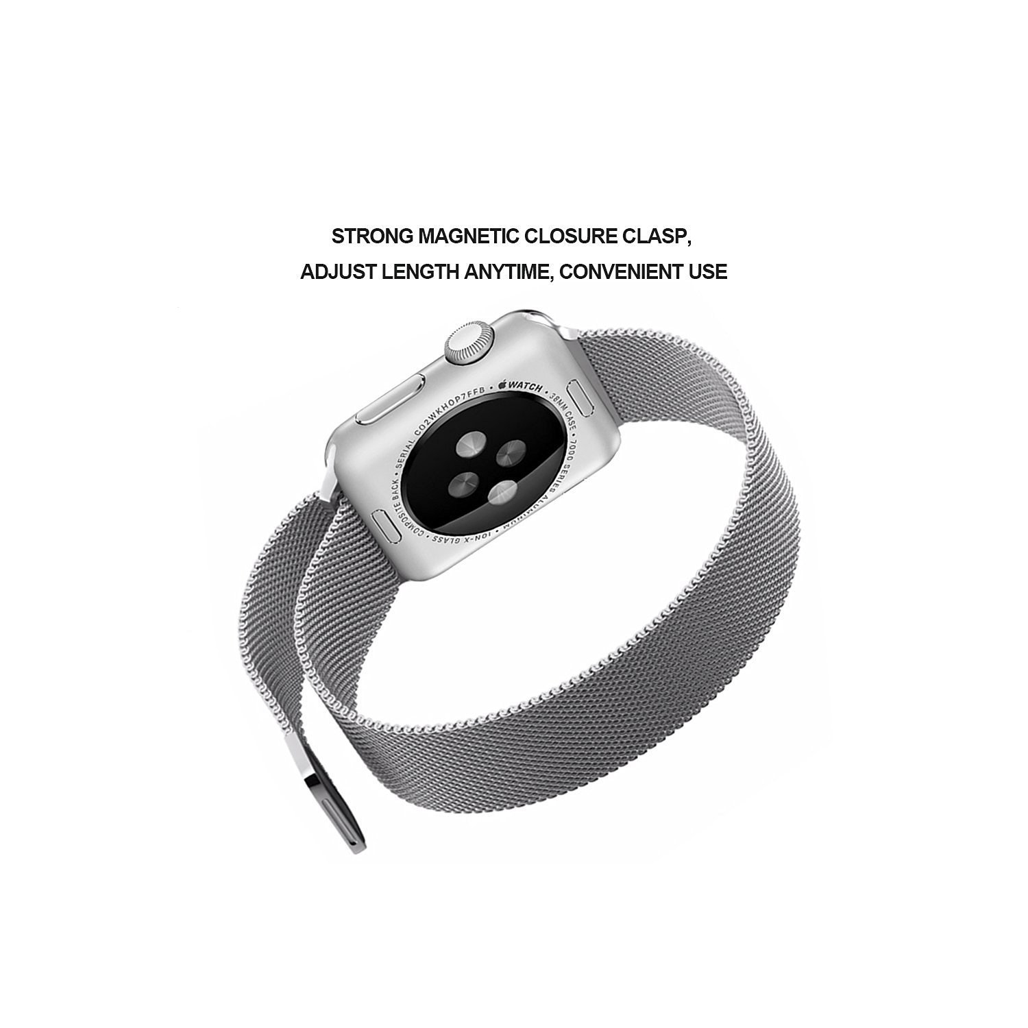 Mesh Loop for Apple Watch Band Stainless Steel Magnetic Strap for iWatch Ultra 2, 3 SE3 Series 11 10 9 8 7 6 5 4 3 2 1, Women Men 42mm 44mm 45mm 46mm