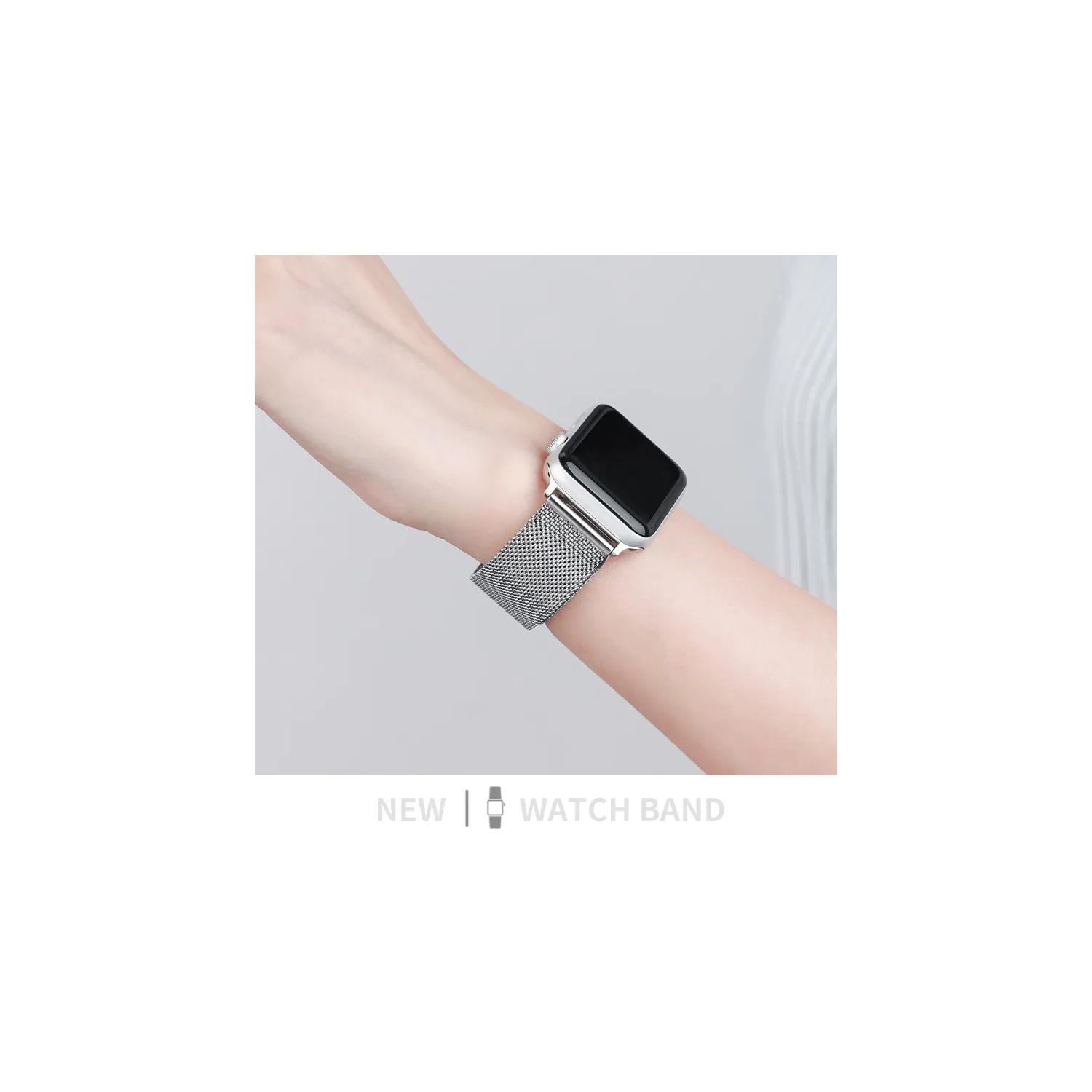 Mesh Loop for Apple Watch Band Stainless Steel Magnetic Strap for iWatch Ultra 2, 3 SE3 Series 11 10 9 8 7 6 5 4 3 2 1, Women Men 42mm 44mm 45mm 46mm