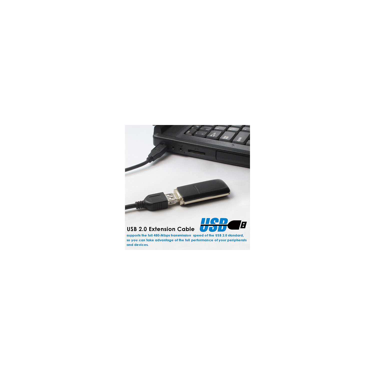 Speedex USB 2.0 A Male to A Female Extension Cable 25Ft