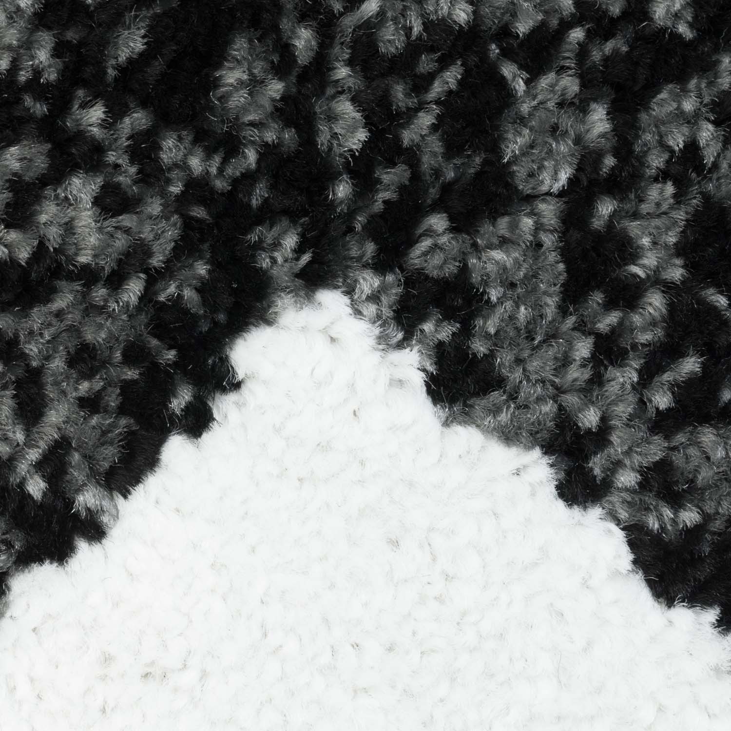 Tapis rectangulaire LA Dole Empire 6 pi 2 po x 9 pi 2 po - Blanc/noir