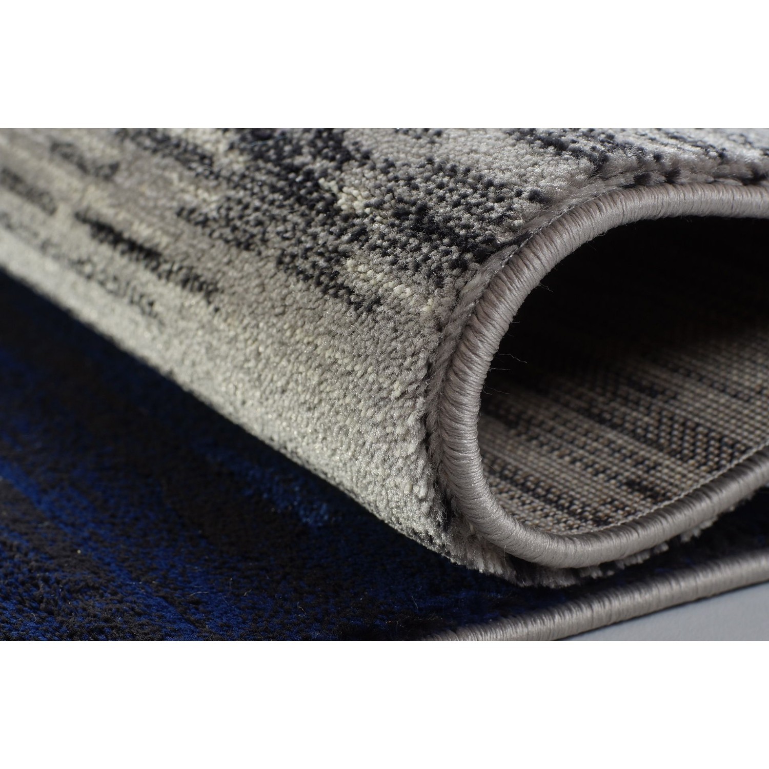 Copper Blue Grey Area Rug 3'9" x 5'5"