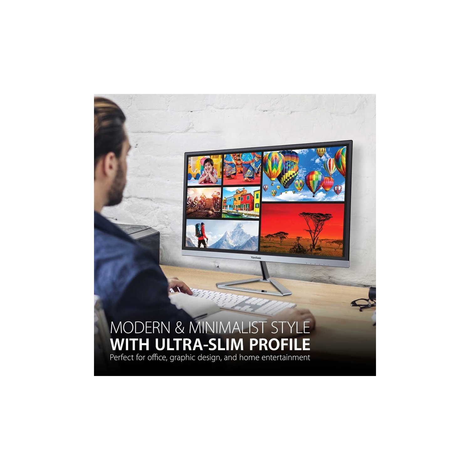 ViewSonic VX2276-SMHD 22" 1080p Frameless Widescreen IPS Monitor with HDMI and DisplayPort