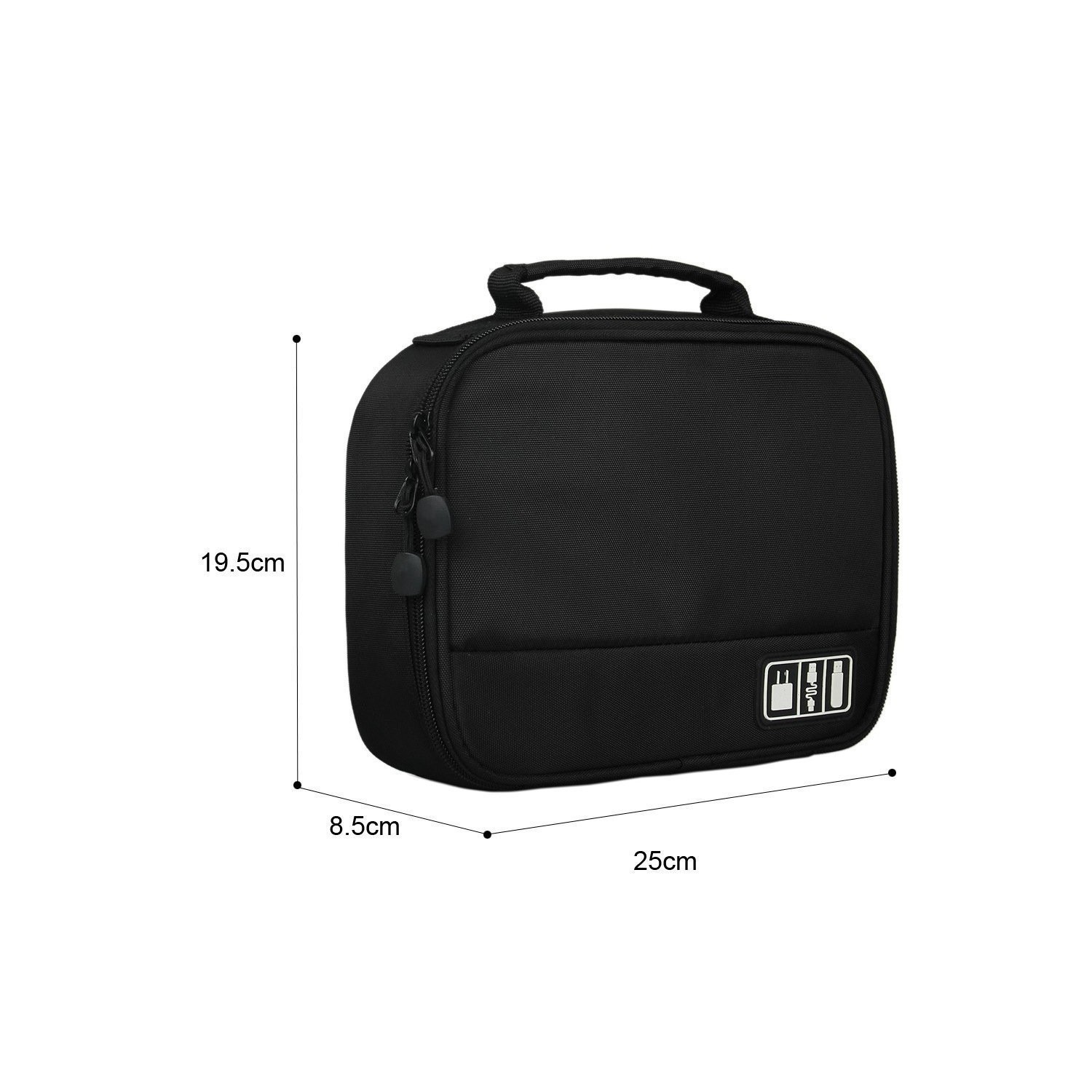 Navor Universal Travel Electronics accessories Storage Organizer Case Bag-Black