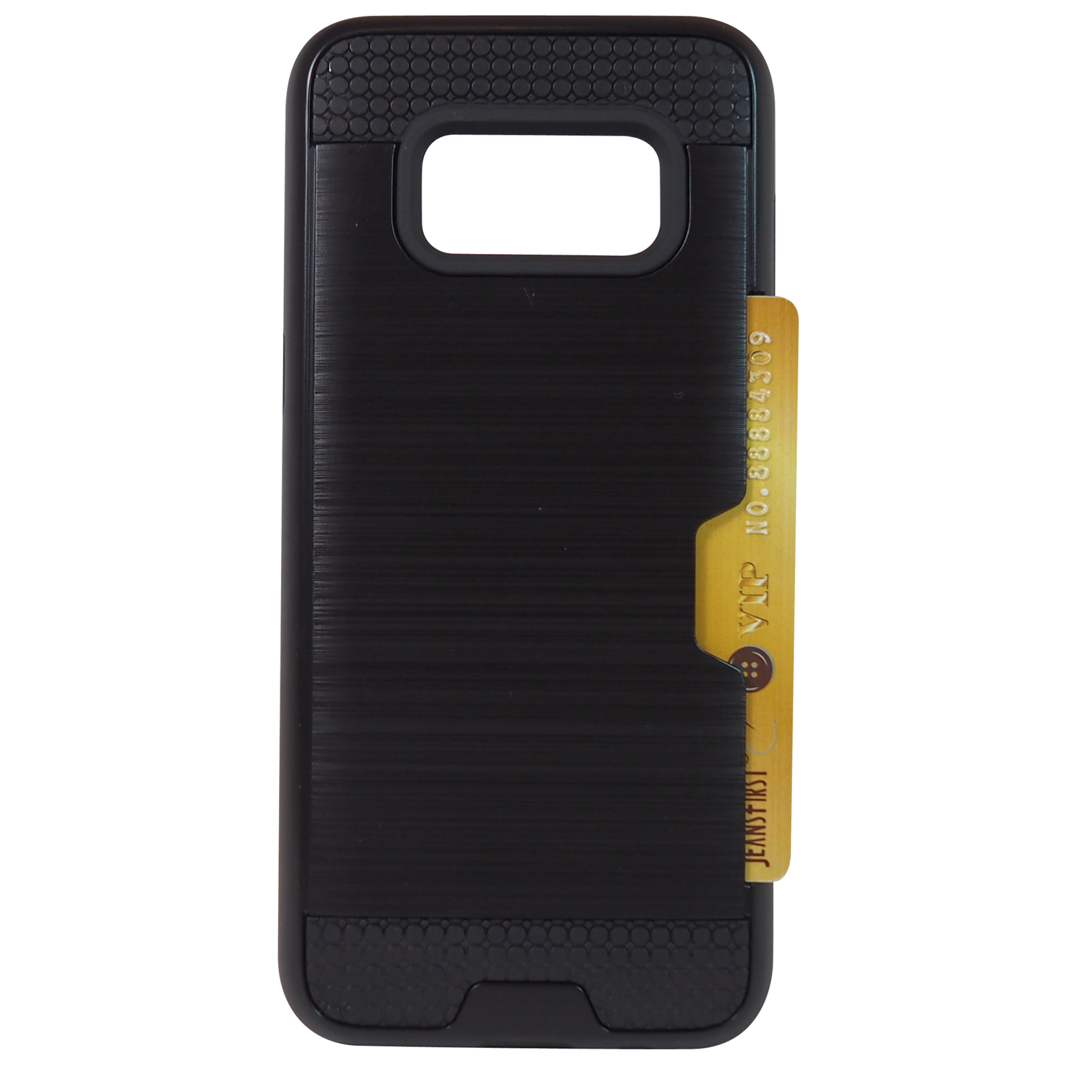 Exian Fitted Soft Shell Case for Samsung Galaxy S8 - Metallic Black