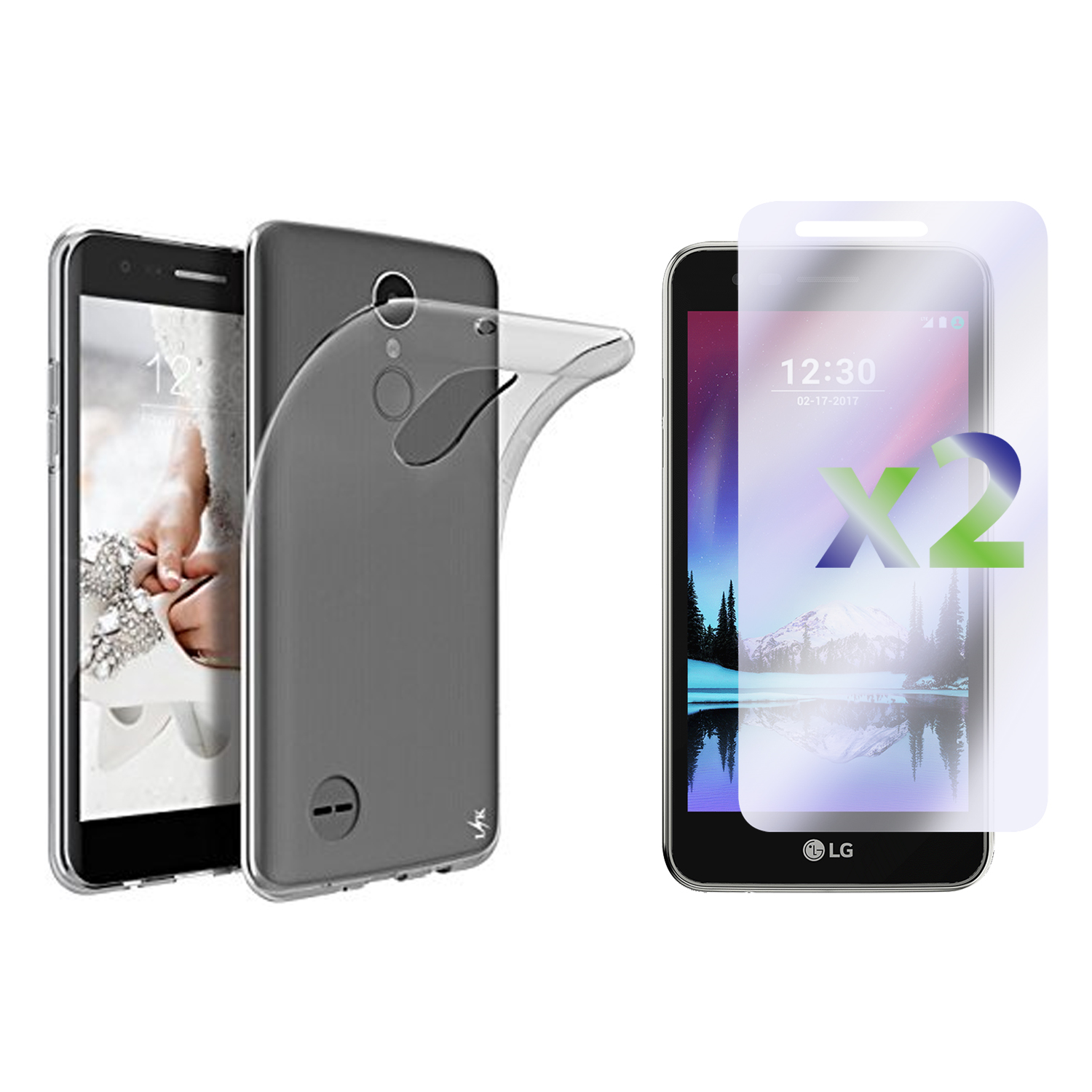 Exian Fitted Soft Shell Case for LG K4 - Clear