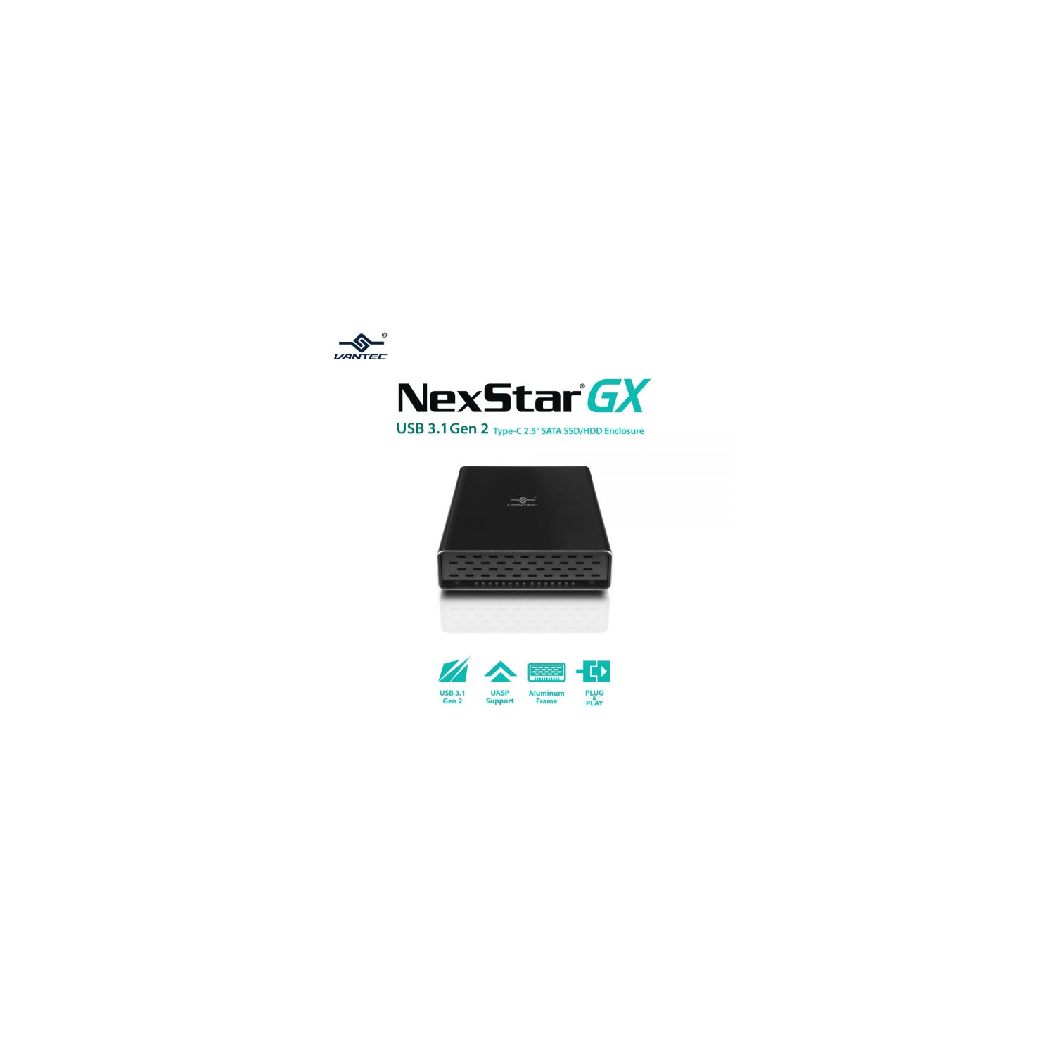 Vantec The Nst-271c31-bk Enclosure For 2.5 Sata Ssd/hdd/hybrid Is The First Gx Series U
