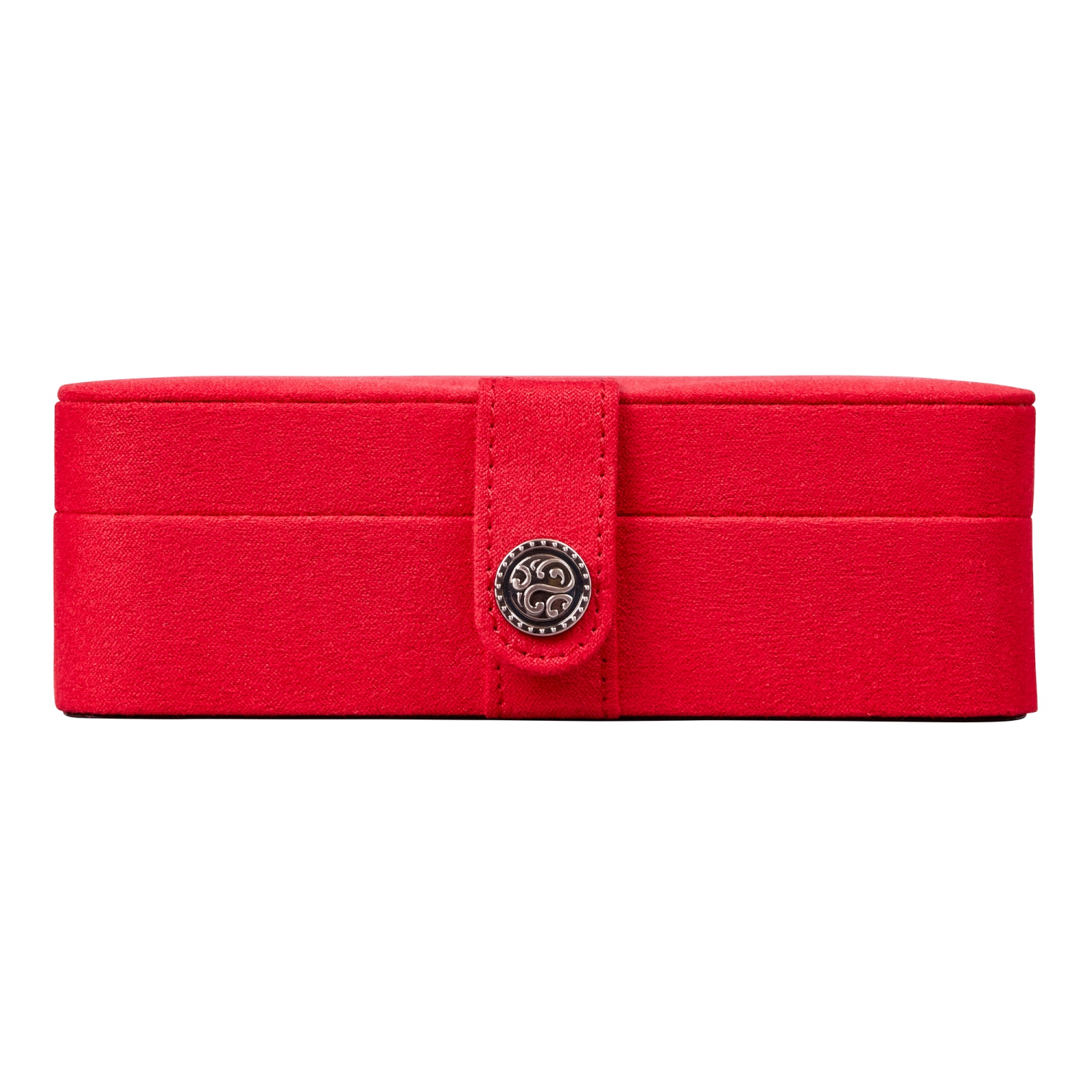 Mele & Co 0057322M Giana Plush Fabric Jewelry Box with Lift Out Tray in Red