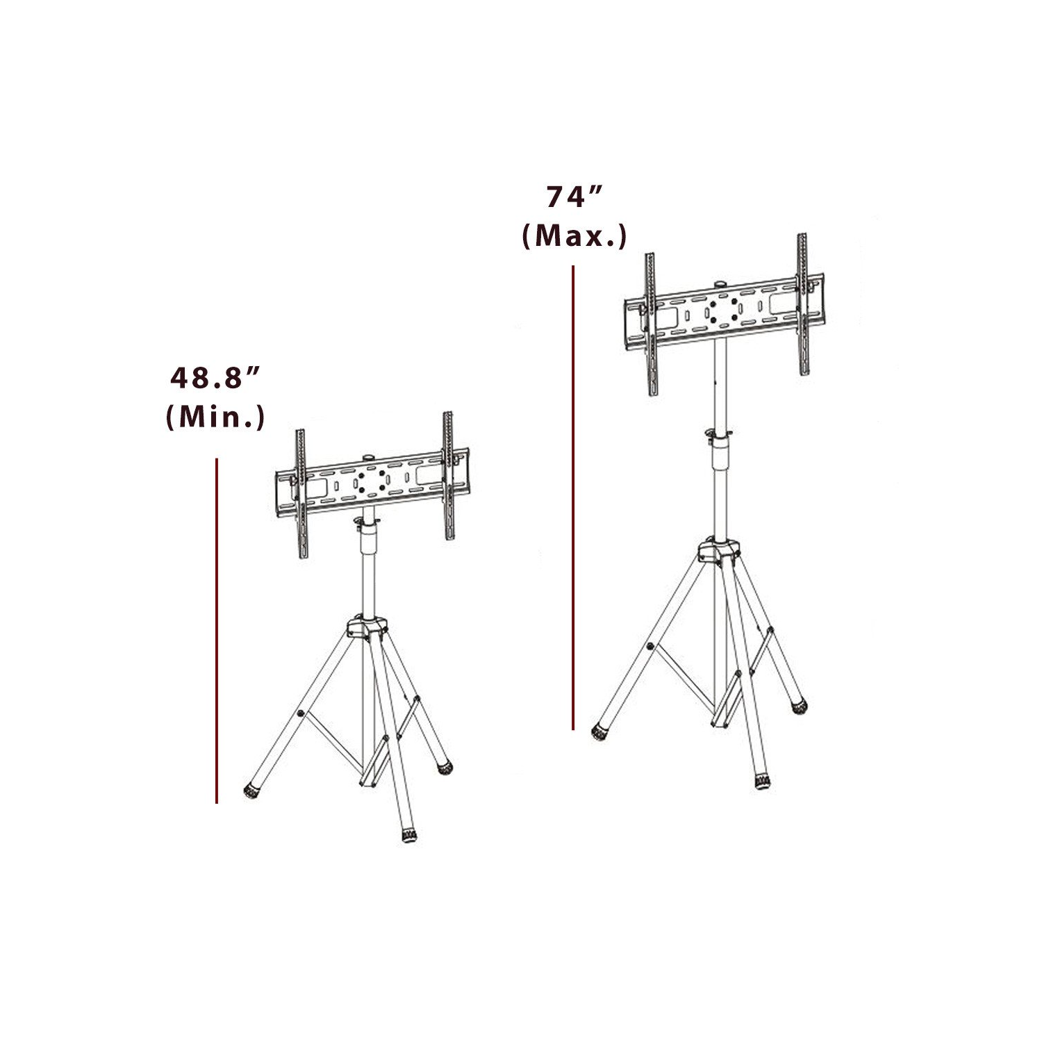 Support mobile inclinable AVT-3770T de Boost Industries avec trépied portatif pour écrans de 37 à 70 po