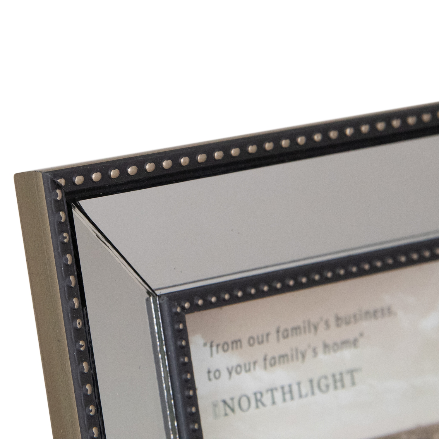 Gordon 32013923 7.75 in. Silver Studded Glass Mirror Encased Photo Picture Frame