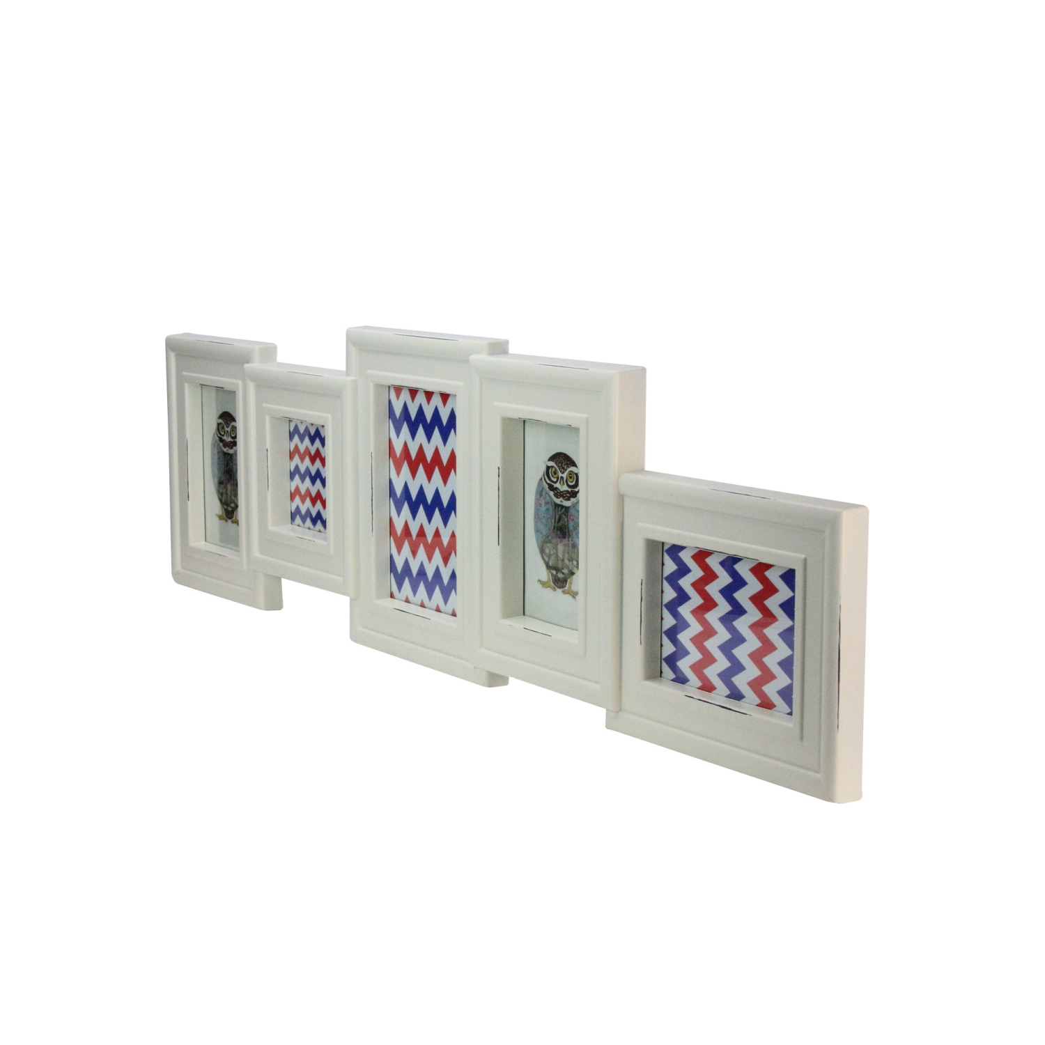 Gordon 32013088 34.5 po Décoration murale pour collage de cadres photo blancs avec coquille d’œuf vieilli