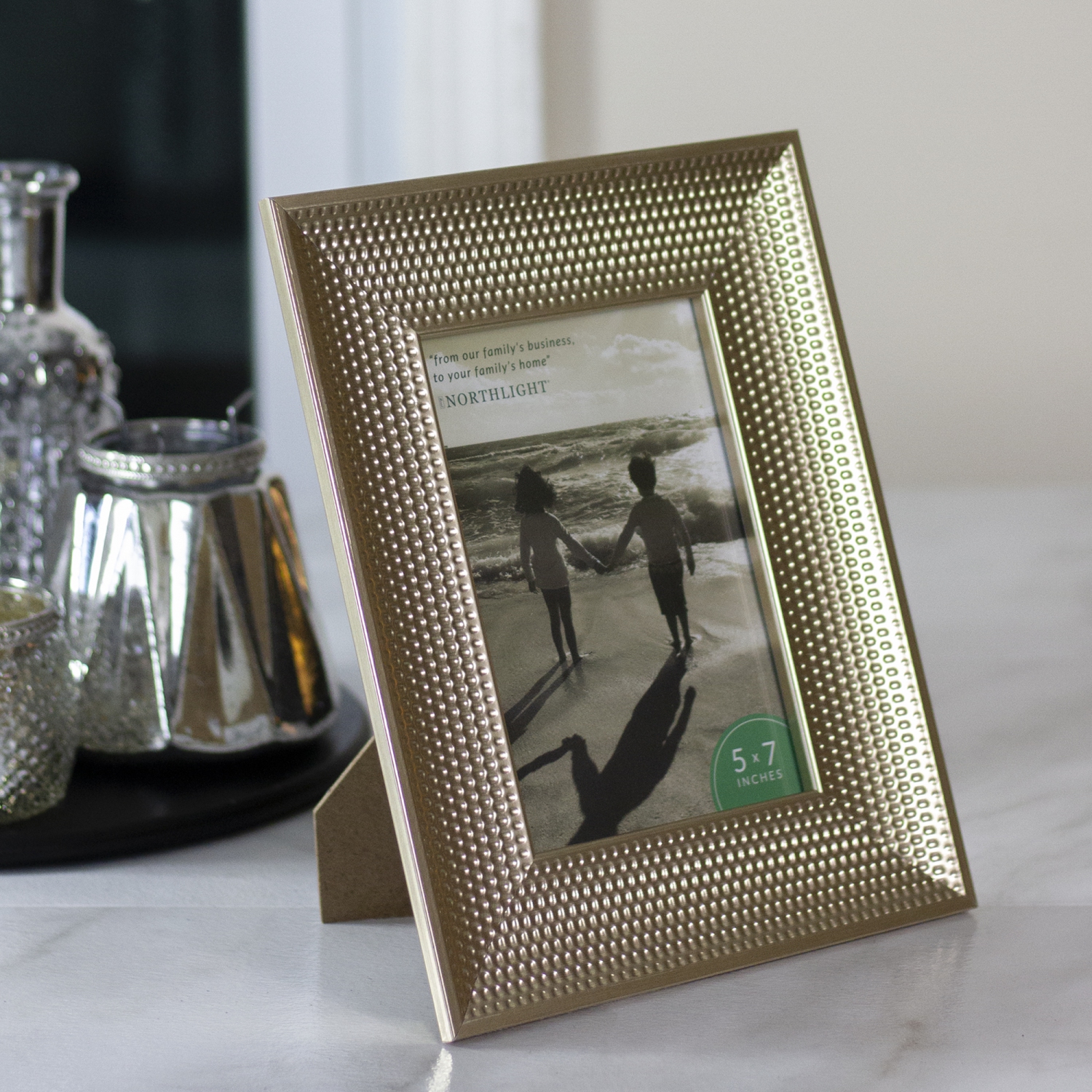 Gordon 32013910 10,25 po Cadre photo en nid d'abeilles argenté métallique