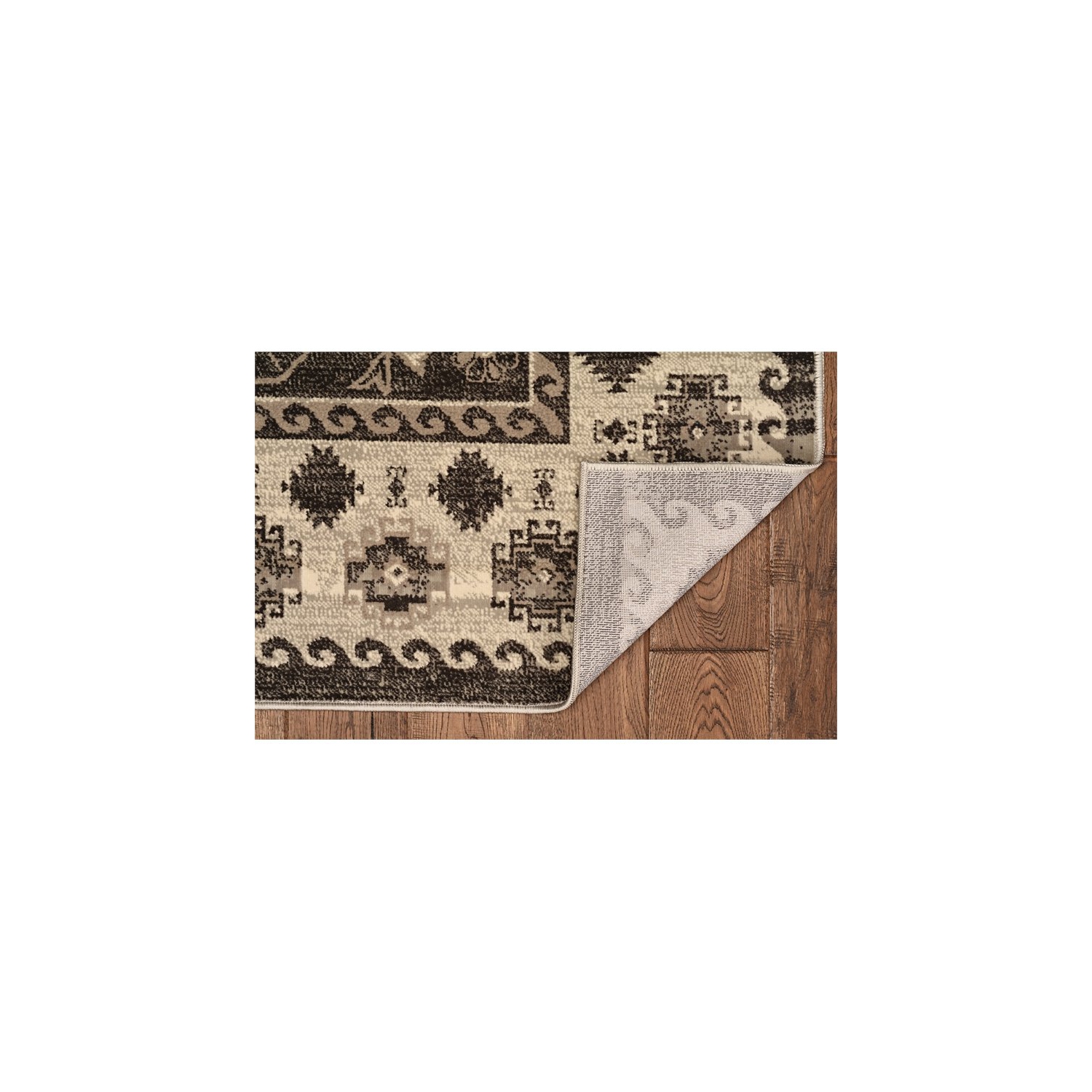 Linon RUGVT0123 2 x 3 ft. Vintage Collection Buharra Power Loomed Rug - Grey