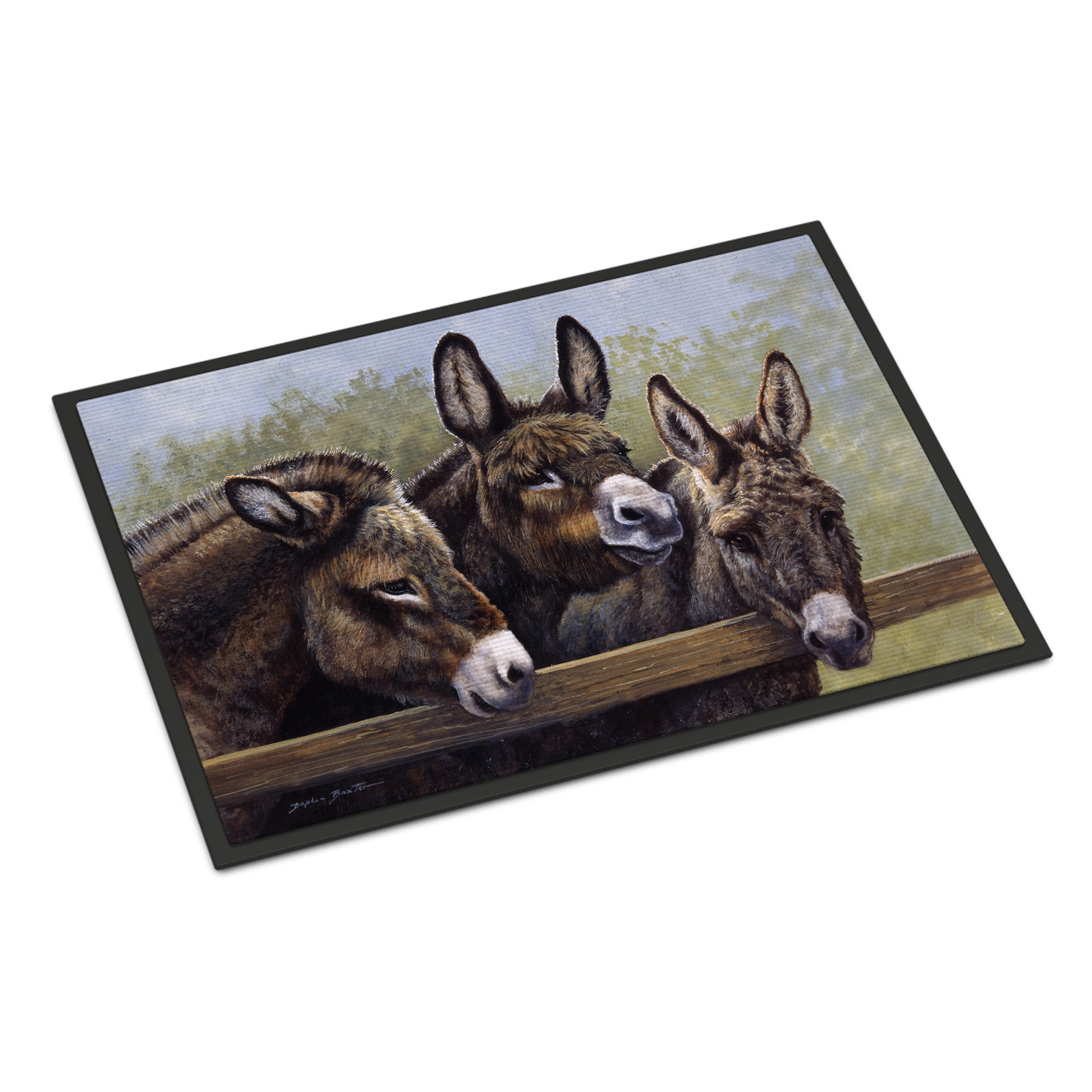 Carolines Treasures BDBA0235MAT Donkeys by Daphne Baxter Indoor or Outdoor Mat 18 x 27