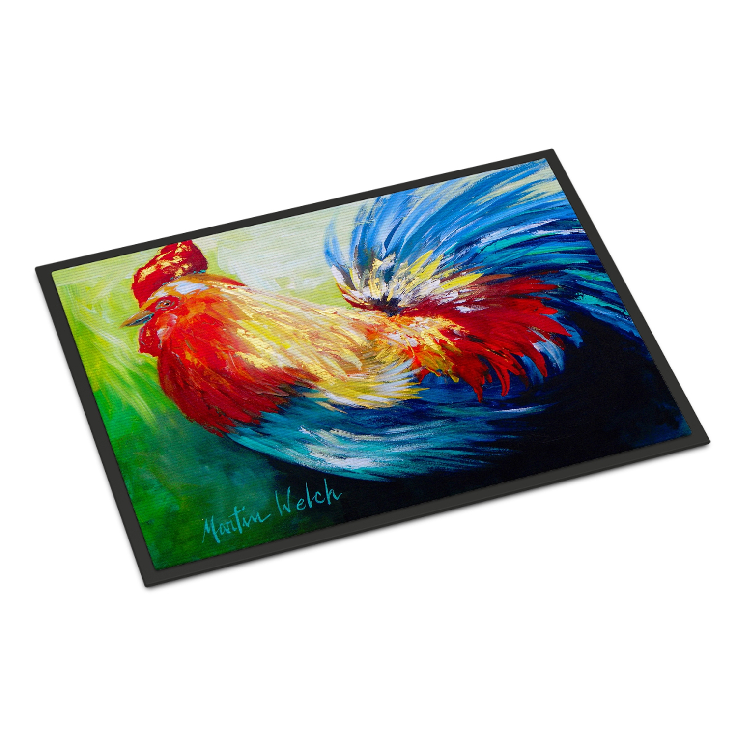 Carolines Treasures MW1085MAT 18 x 27 in. Bird-Rooster Chief Big Feathers Indoor & Outdoor Doormat