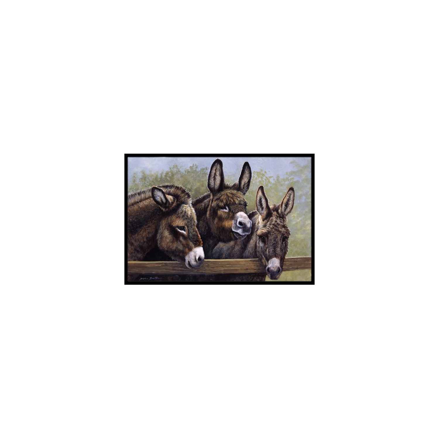 Carolines Treasures BDBA0235JMAT Donkeys by Daphne Baxter Indoor or Outdoor Mat 24 x 36