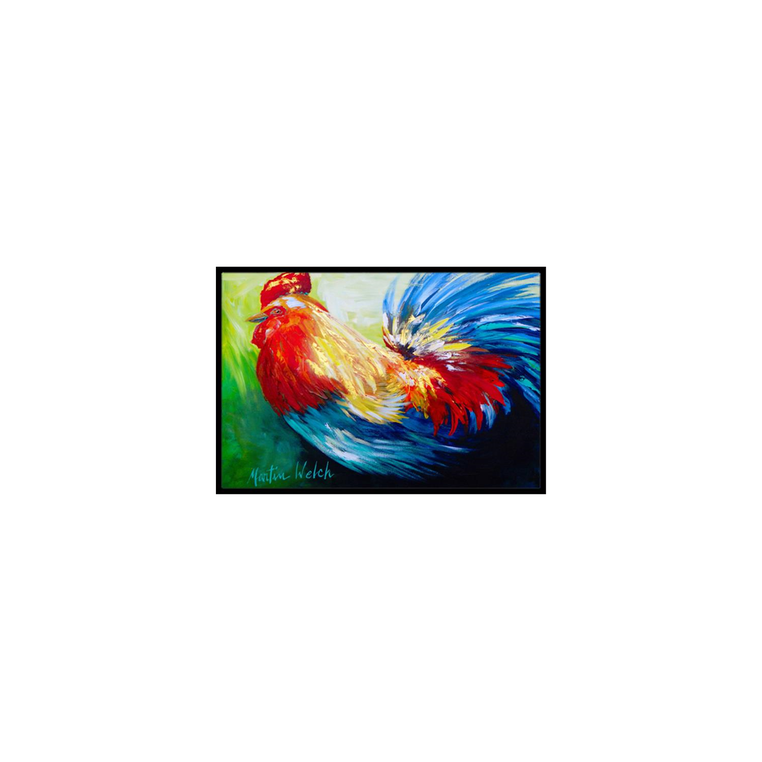 Carolines Treasures MW1085JMAT 24 x 36 in. Bird - Rooster Chief Big Feathers Indoor Or Outdoor Doormat