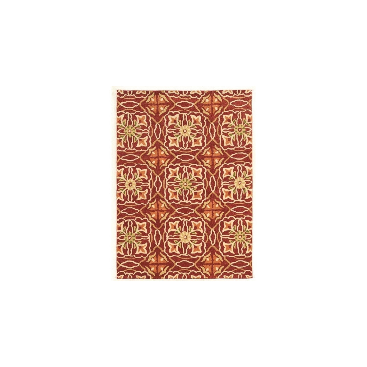 Linon RUGTA41657 5 x 7 ft. Trio Ikat Indoor Area Rug - Ivory & Grey