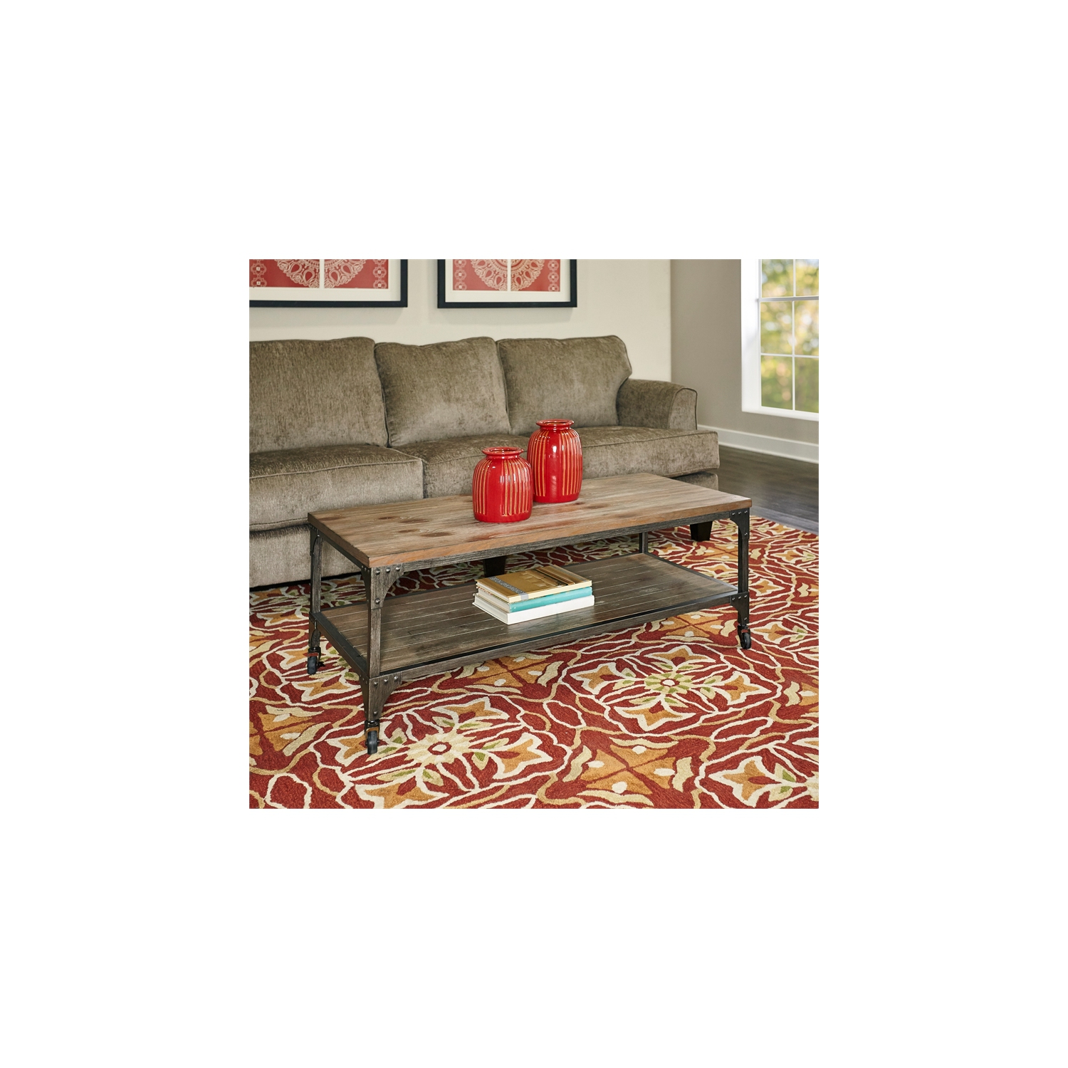 Linon RUGTA41657 5 x 7 ft. Trio Ikat Indoor Area Rug - Ivory & Grey