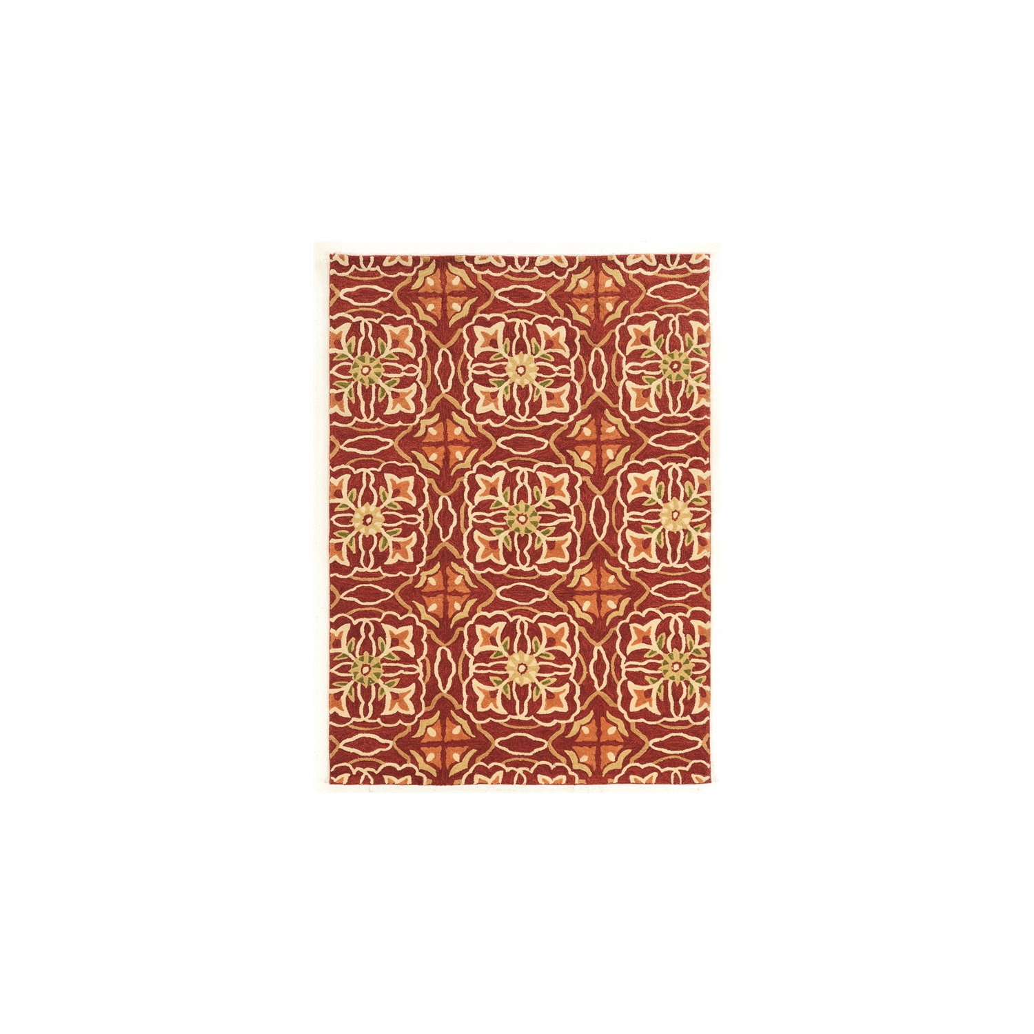 Linon RUGTA41657 5 x 7 ft. Trio Ikat Indoor Area Rug - Ivory & Grey