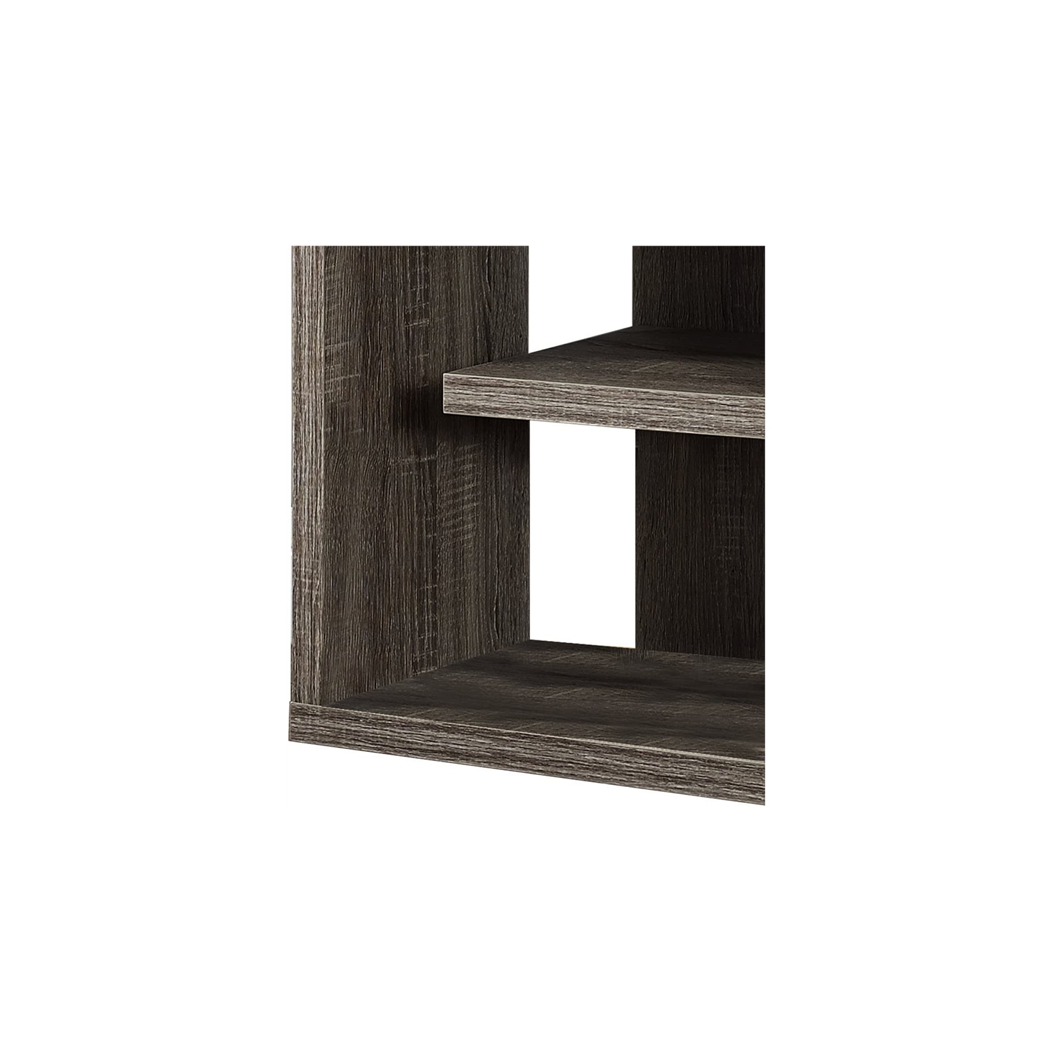 Étagère bibliothèque à 4 niveaux de 48 haut., fini brun stratifié pour chambre à coucher