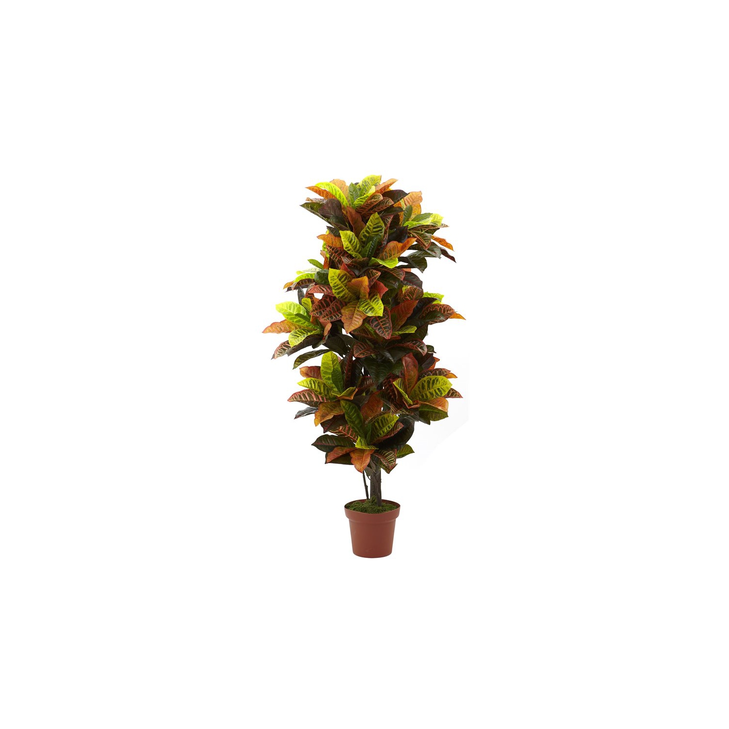 Nearly Natural 6721 56 Inch Croton Plant - Real Touch