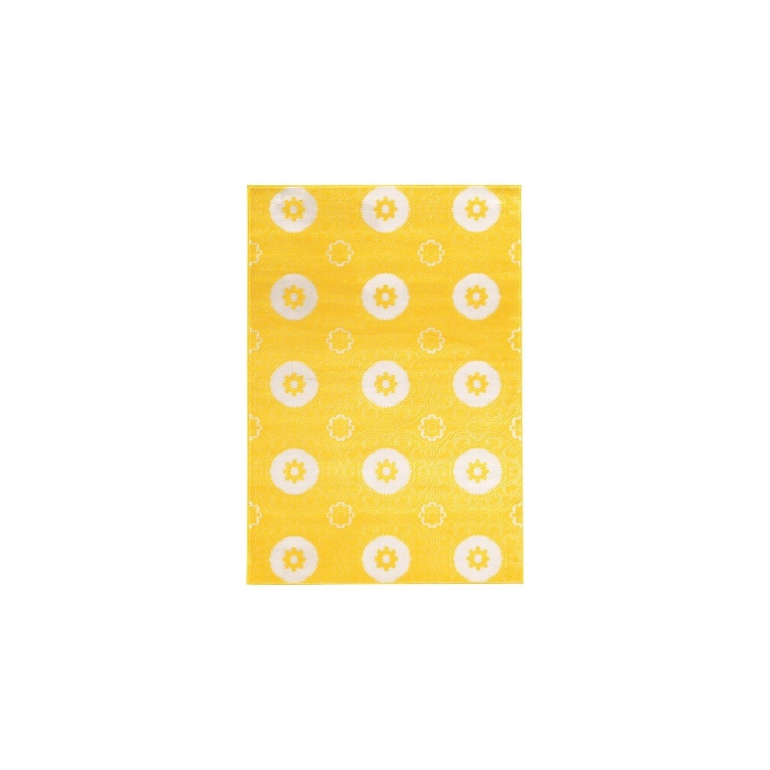 Linon RUGPA1458 5 ft. 3 in. x Prisma Karma Indoor Area Rug - Yellow