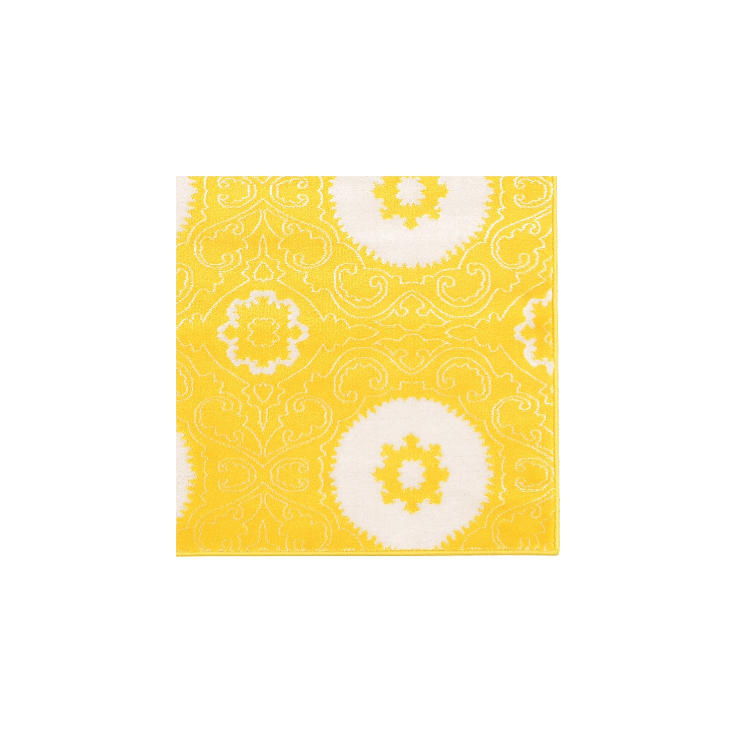Linon RUGPA1458 5 ft. 3 in. x Prisma Karma Indoor Area Rug - Yellow