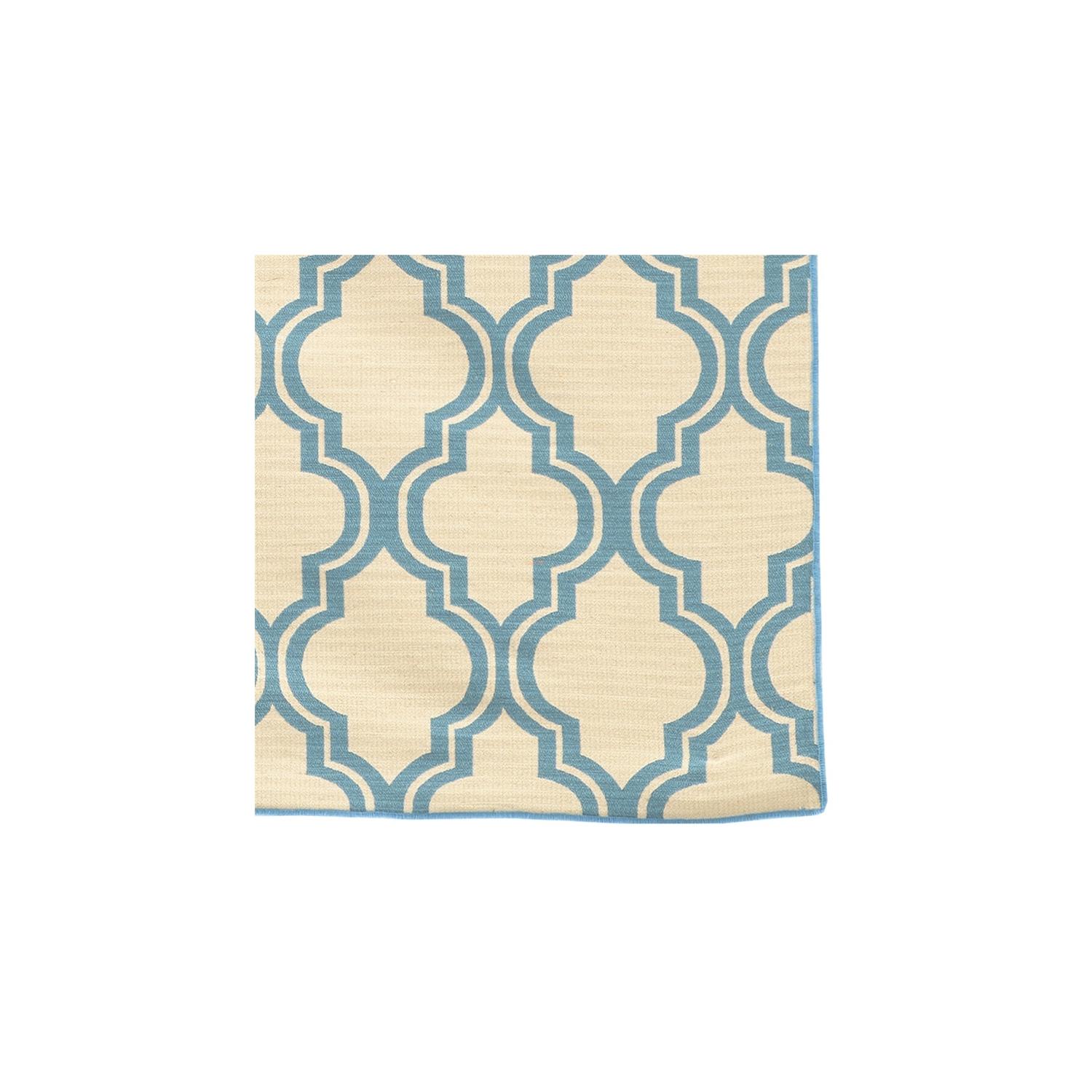 Linon RUG-SA2358 5 x 8 pi. Tapis d'intérieur à quadrilobes Salonika - Bleu pâle