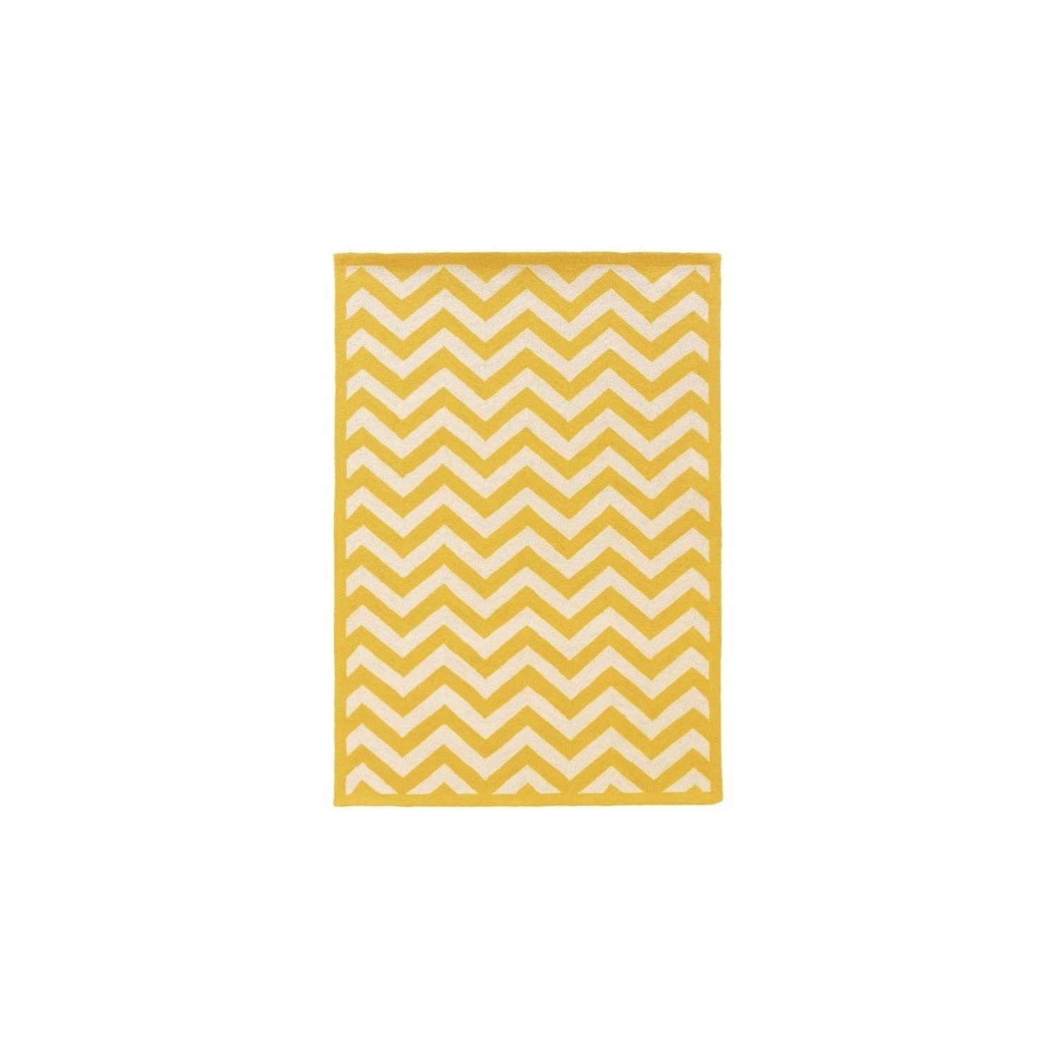 Linon RUG-SH0457 5 x 7&nbsp;pi. Tapis d'intérieur à chevrons de Silhouette - Jaune
