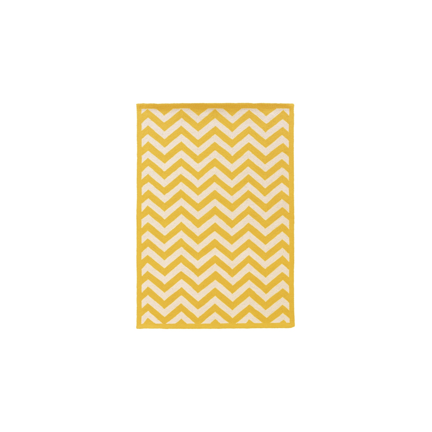 Linon RUG-SH0457 5 x 7&nbsp;pi. Tapis d'intérieur à chevrons de Silhouette - Jaune