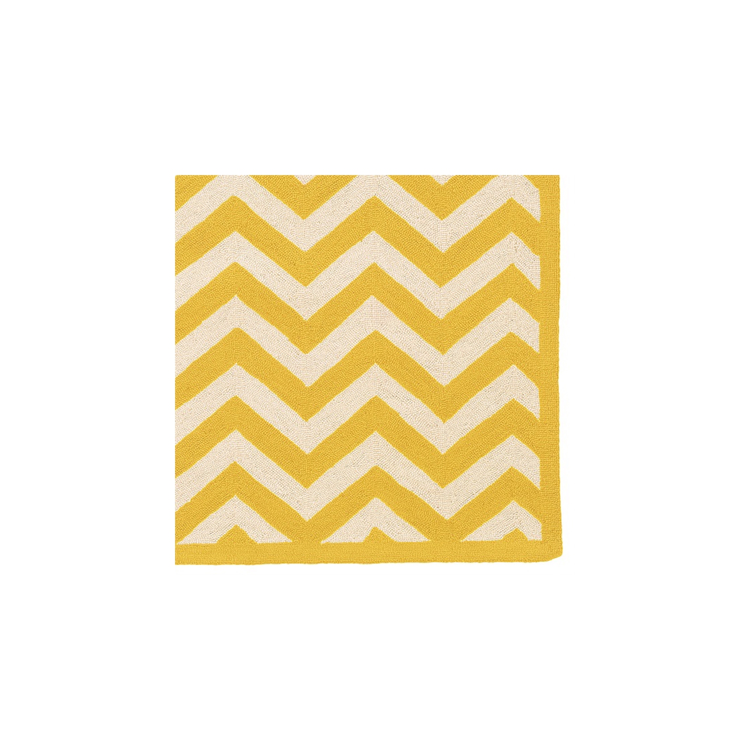 Linon RUG-SH0457 5 x 7&nbsp;pi. Tapis d'intérieur à chevrons de Silhouette - Jaune