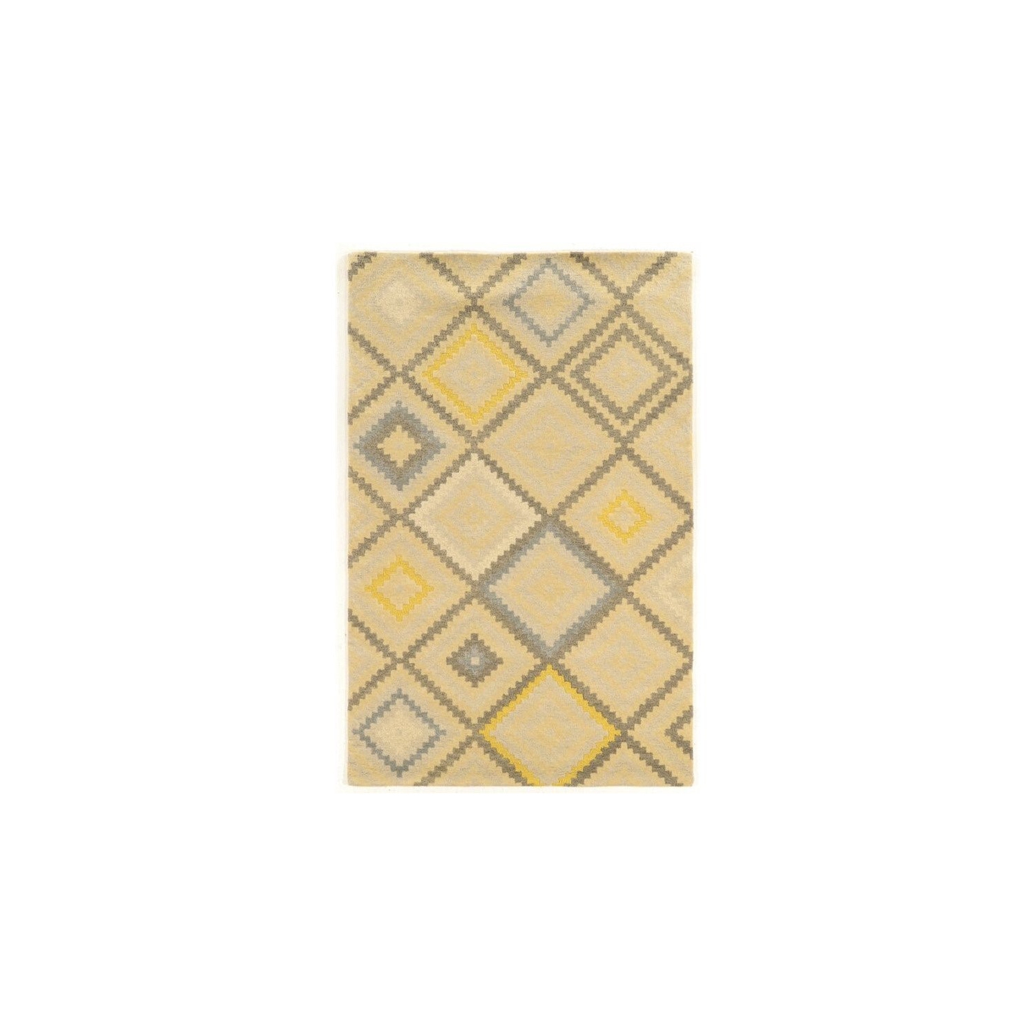 Linon RUGAE0758 5 x 8 ft. Aspire Wool Stitch Rug - Natural & Grey