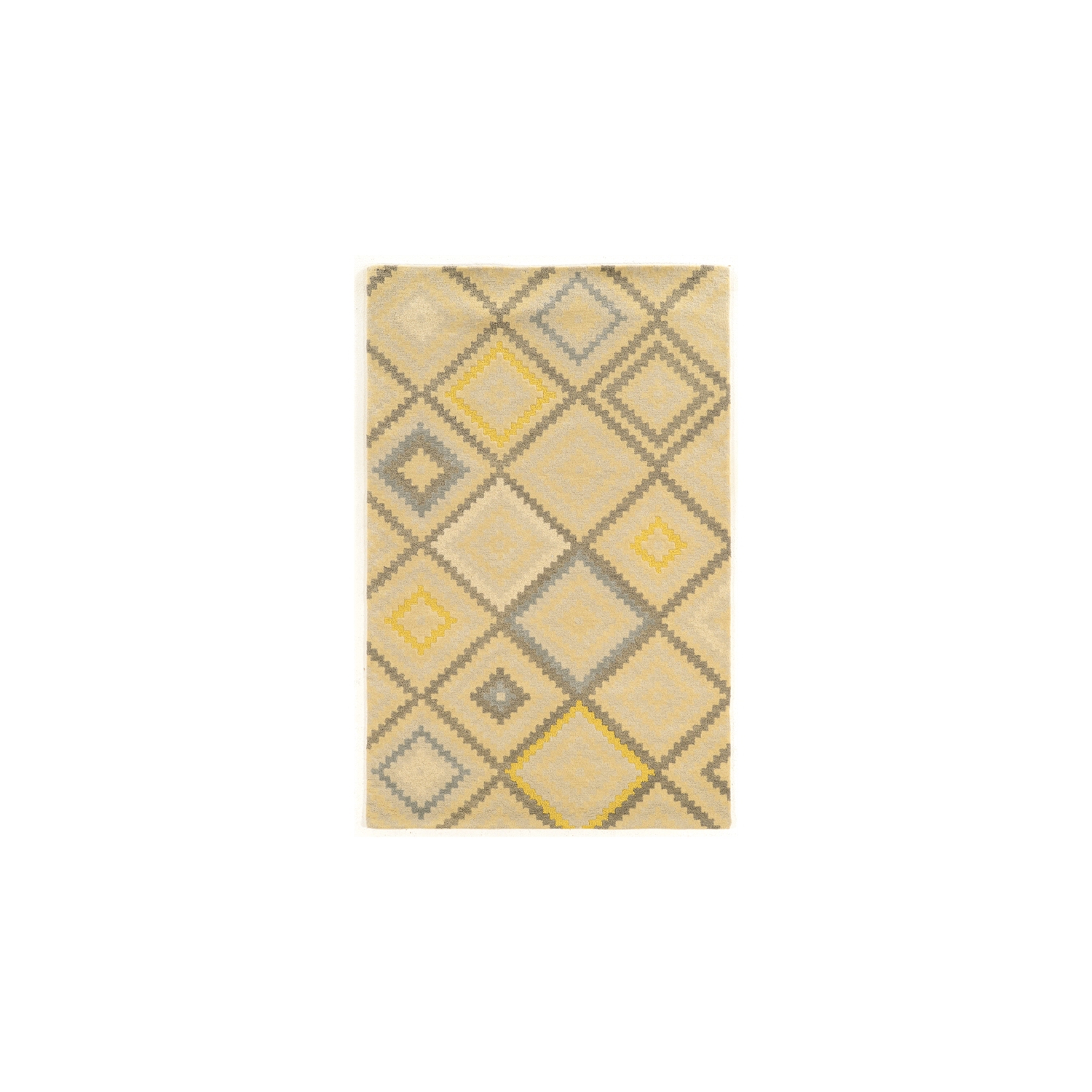 Linon RUGAE0758 5 x 8 ft. Aspire Wool Stitch Rug - Natural & Grey