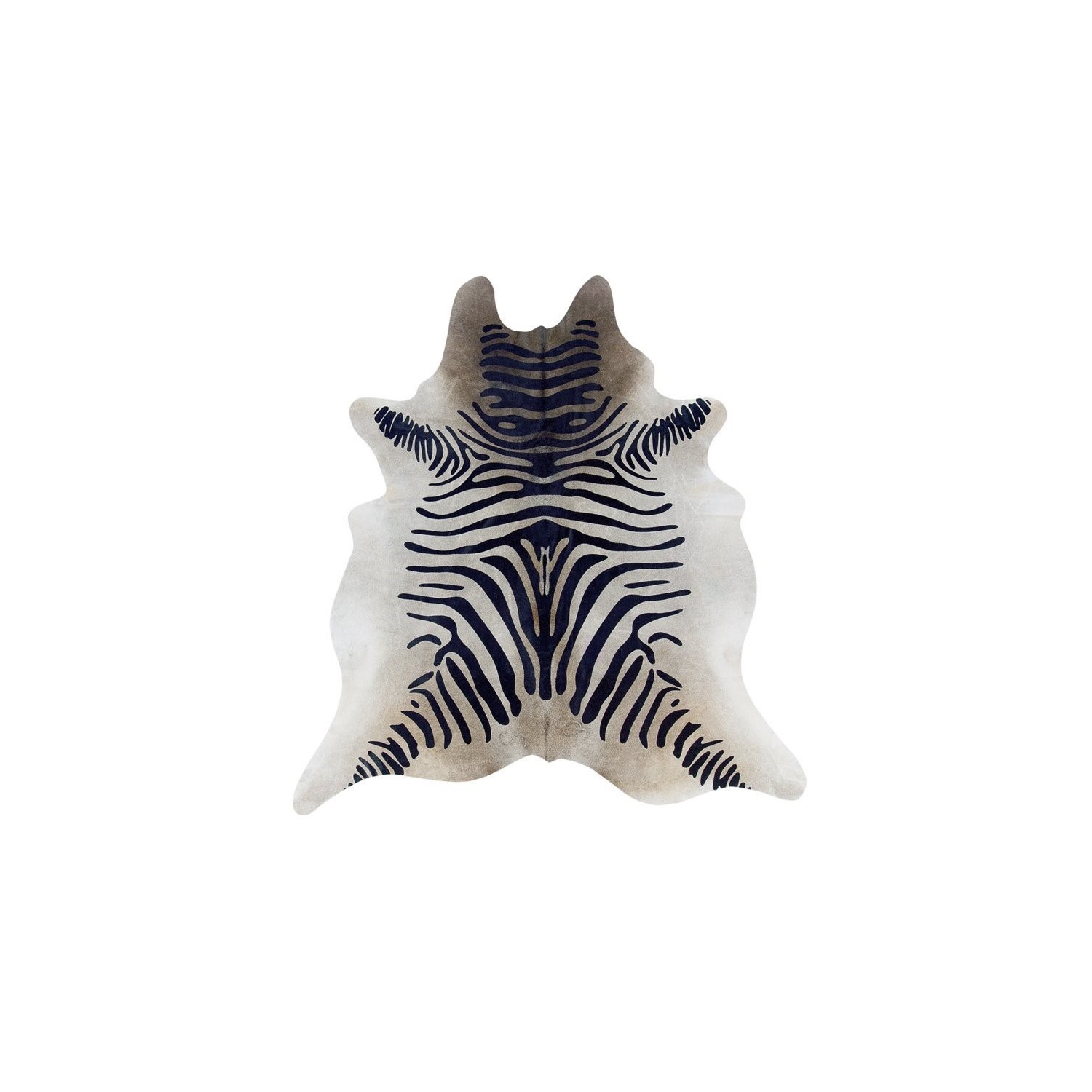 Linon RUG-CH04 Full Skin Tufted Indoor Area Rug - Cowhide Zebra Print Black