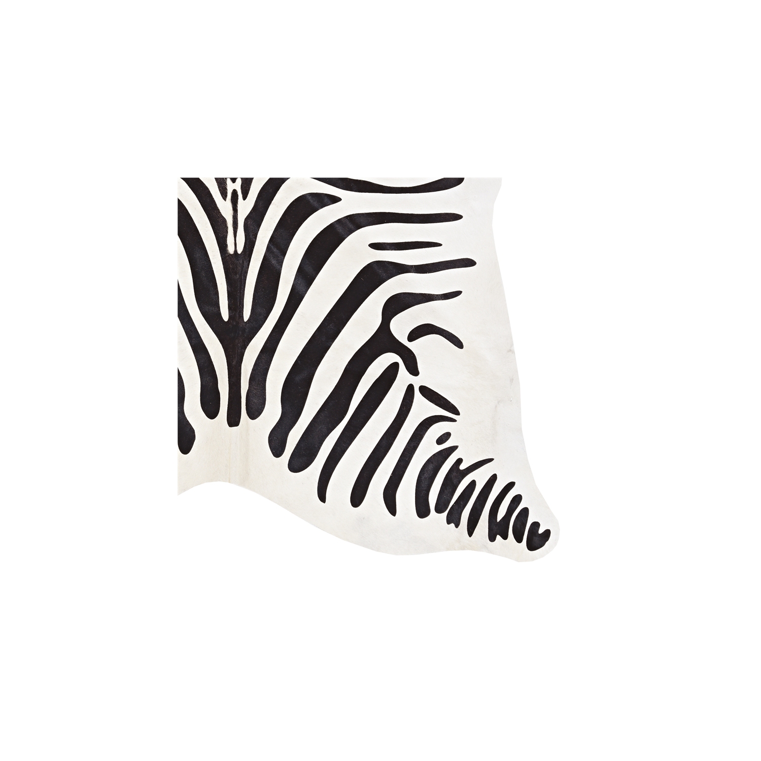 Linon RUG-CH04 Full Skin Tufted Indoor Area Rug - Cowhide Zebra Print Black