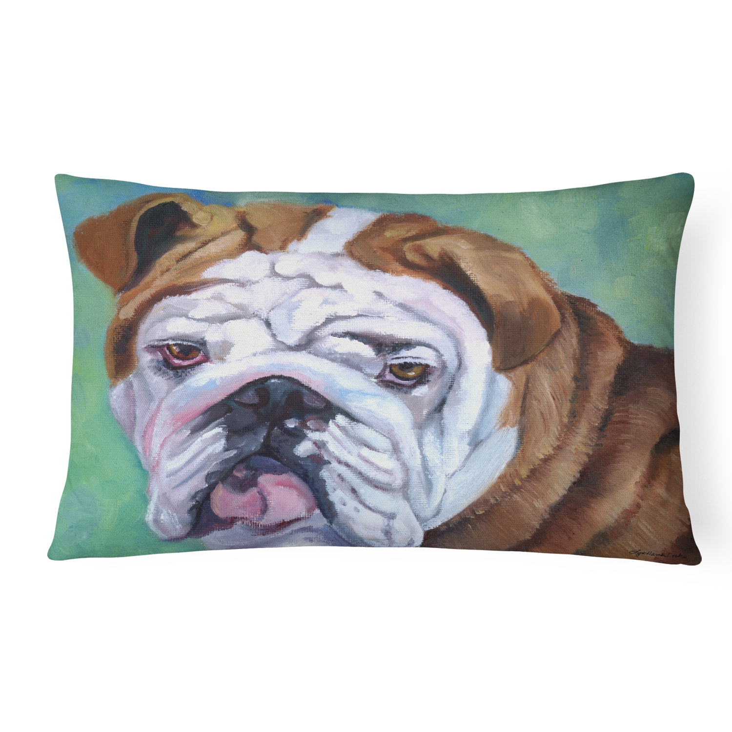 Carolines Treasures 7349PW1216 Admiral The English Bulldog Fabric Decorative Pillow