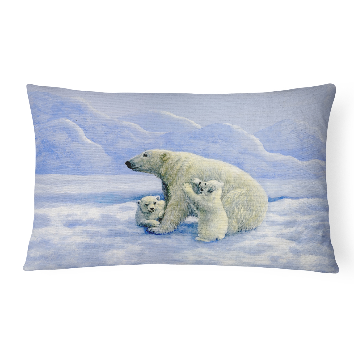 Carolines Treasures BDBA0428PW1216 Polar Bears by Daphne Baxter Fabric Decorative Pillow