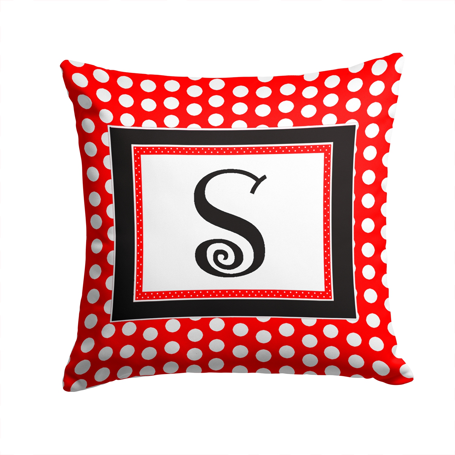 red and white polka dot outdoor fabric