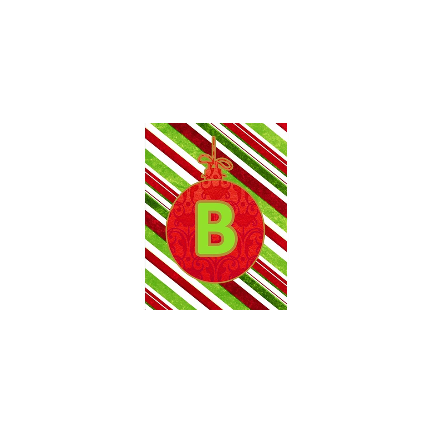 Carolines Treasures CJ1039-B-GF Christmas Oranment Holiday Letter B Monogram Initial Flag Garden Size