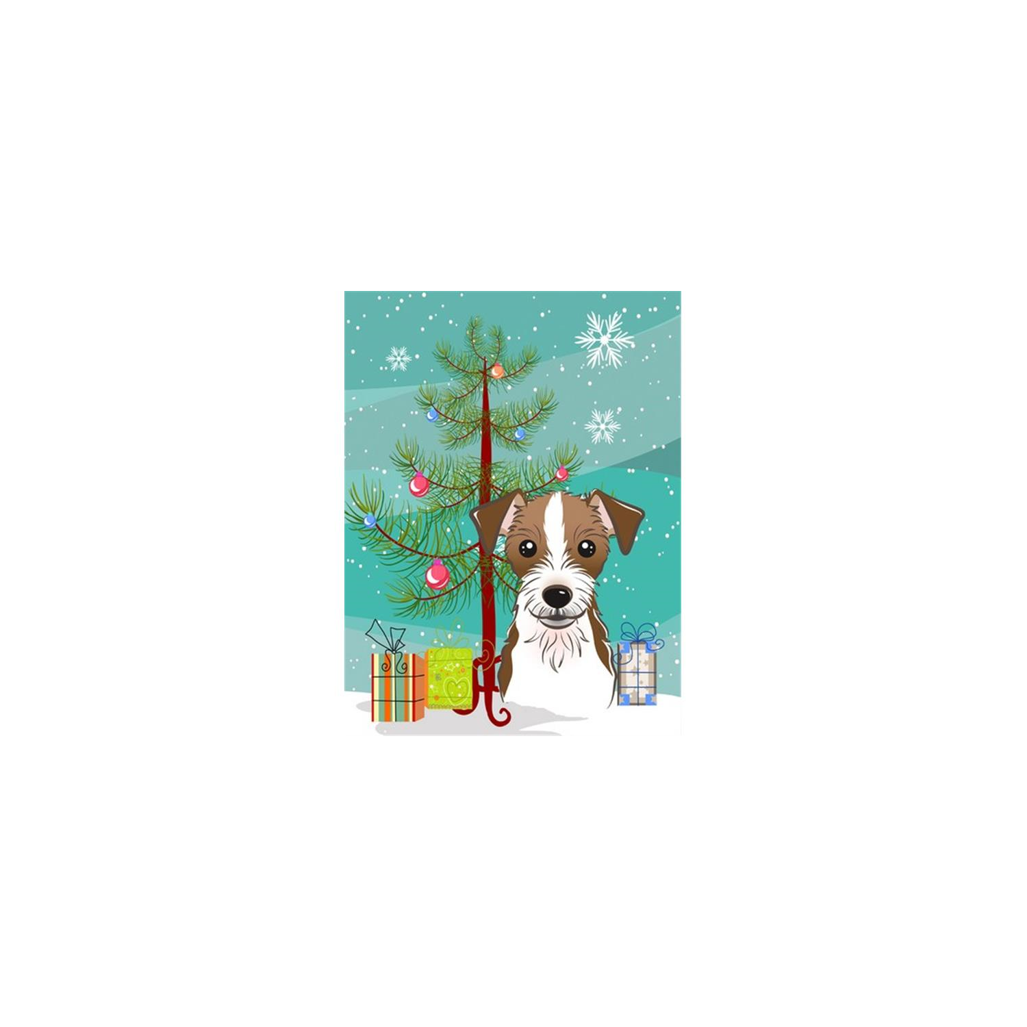 Carolines Treasures BB1574GF Christmas Tree And Jack Russell Terrier Flag Garden Size