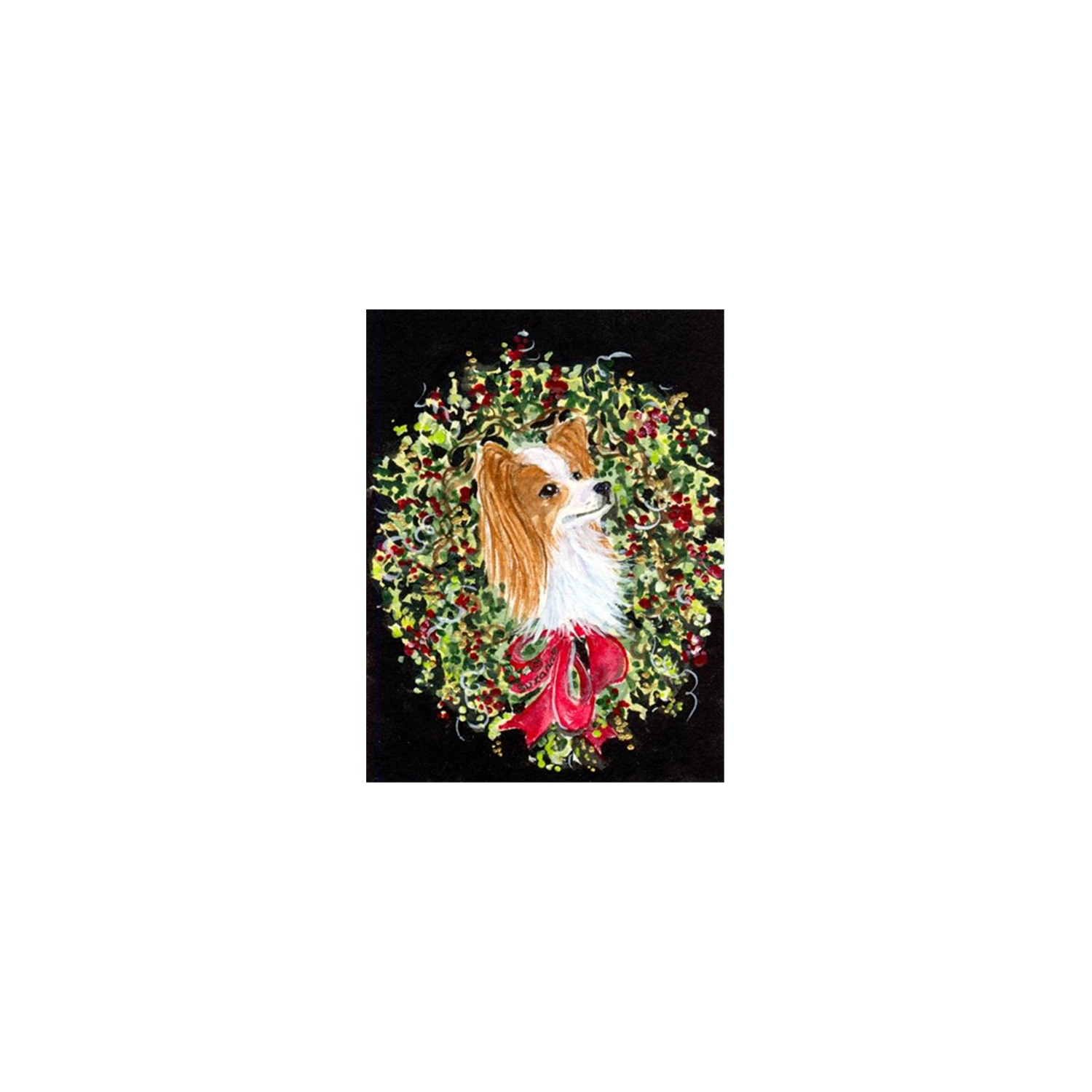 Carolines Treasures SS8953GF 11 x 15 In. Christmas Wreath Papillon Flag Garden Size