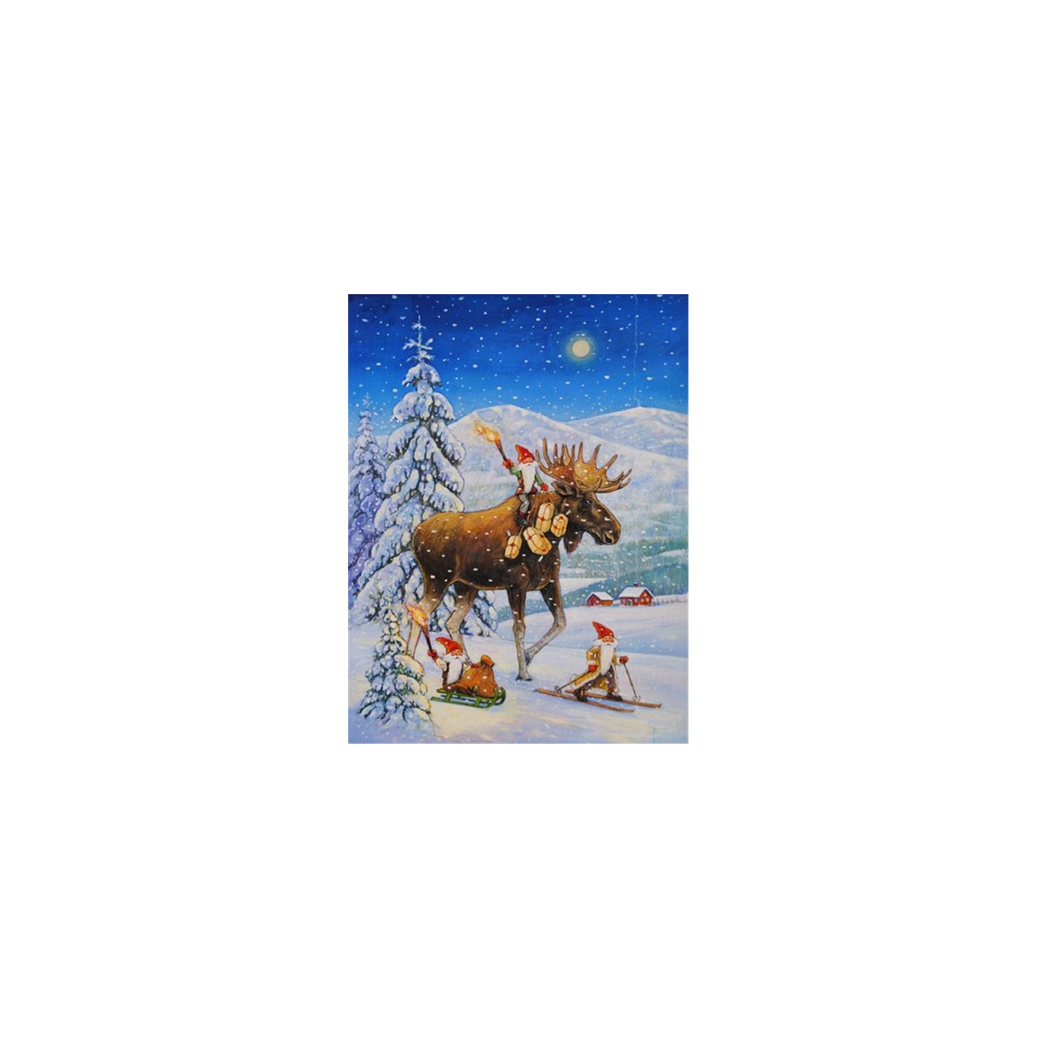 Carolines Treasures ACG0102GF Christmas Gnome Riding Reindeer Flag Garden Size